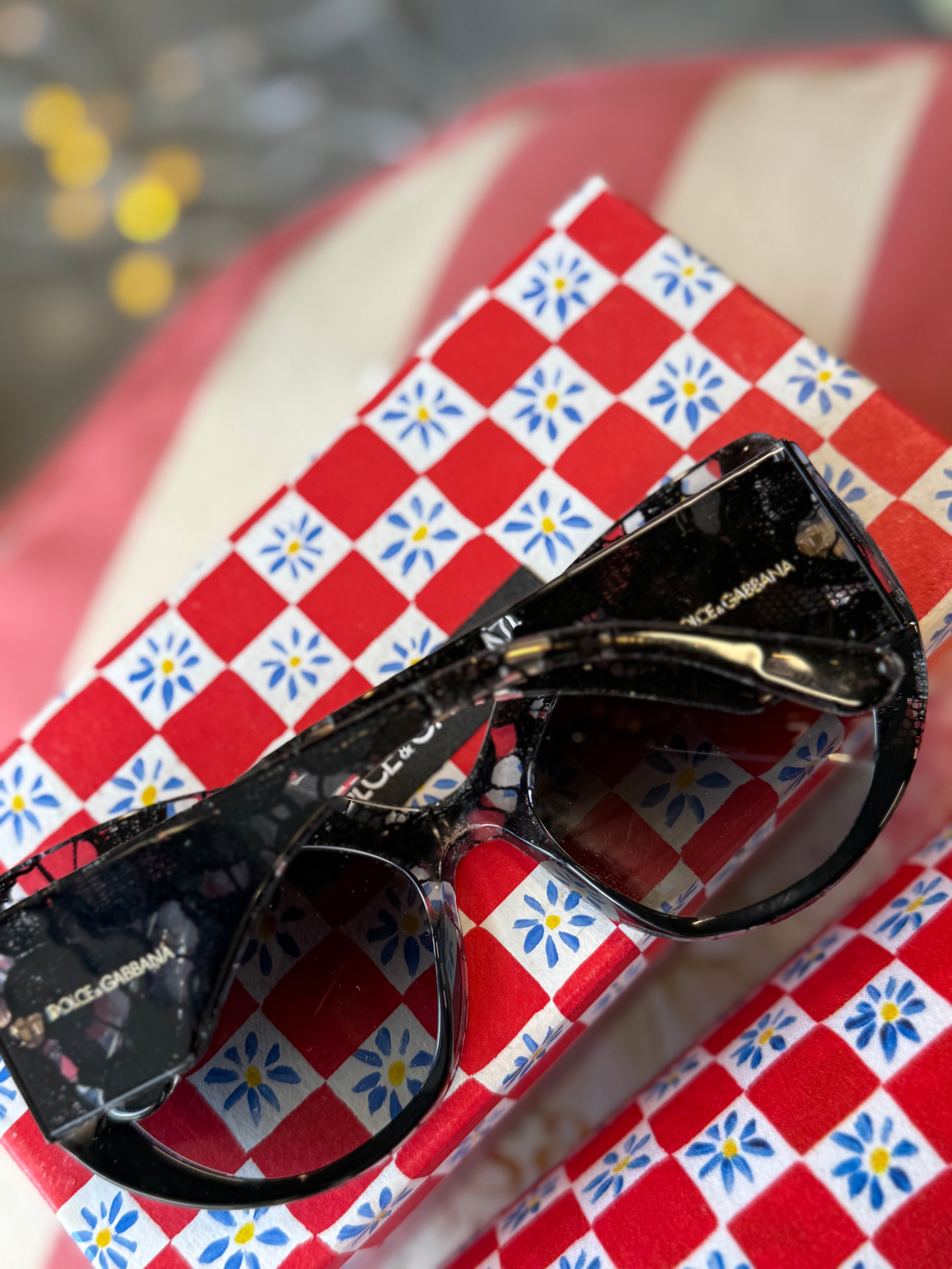 Dolce & Gabbana Lace Detail Sunglasses