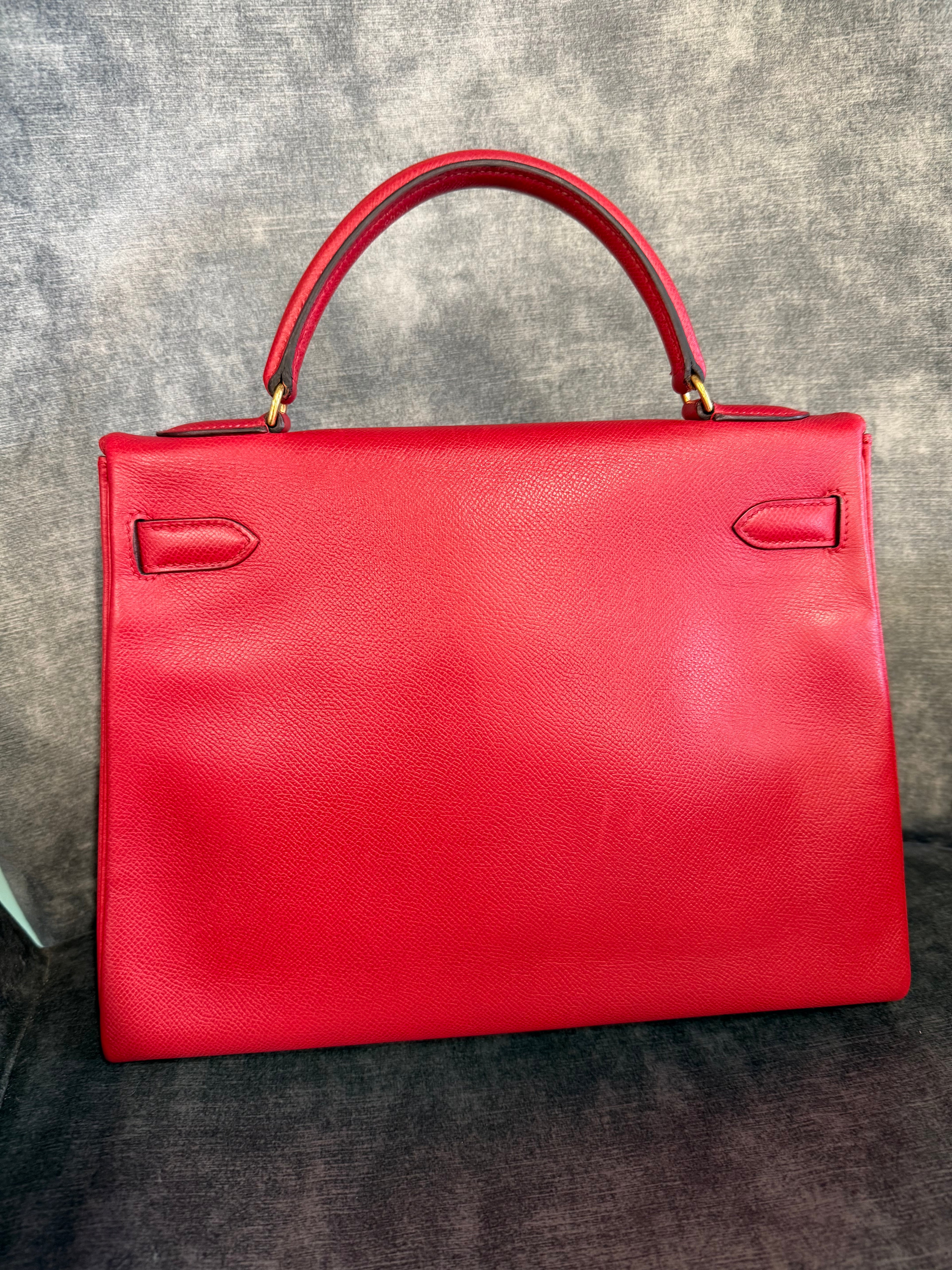 Hermès Kelly 32 Retourne in Veau Togo– 1990