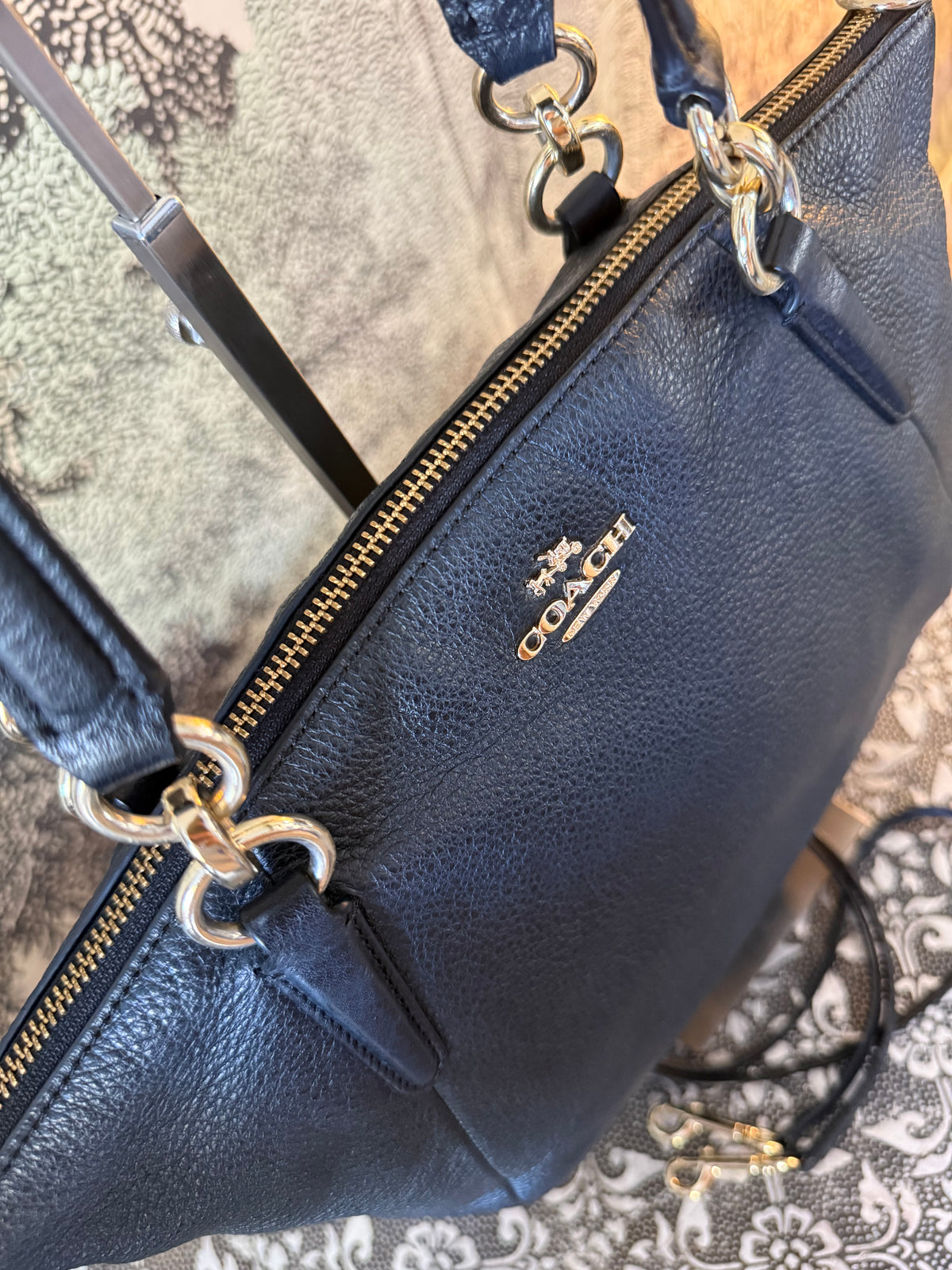 Coach Kelsey Satchel- midnight blue