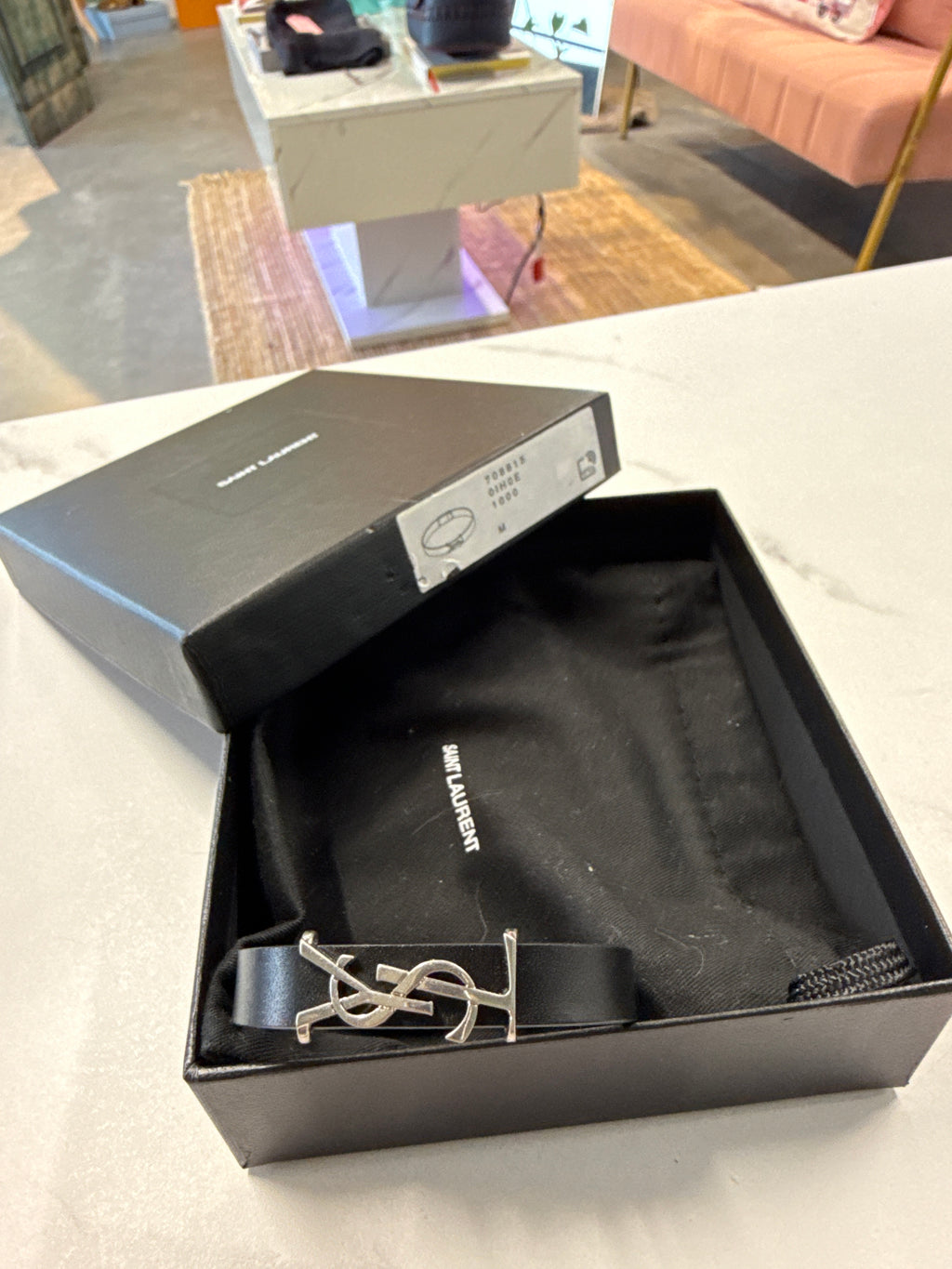 Saint Laurent Leather Bracelet