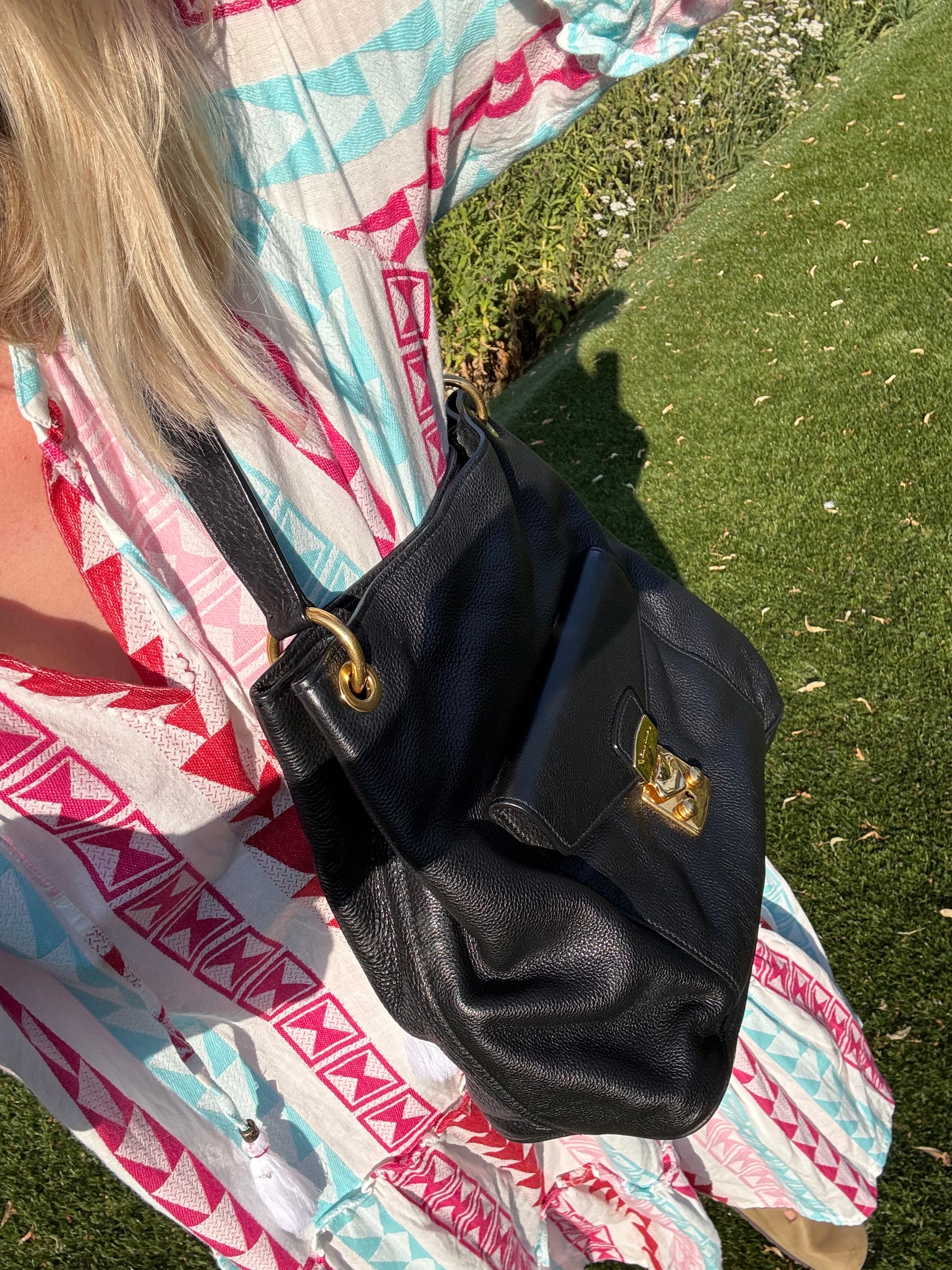 Miu Miu Vitello Lux Shoulder Bag – Black Leather