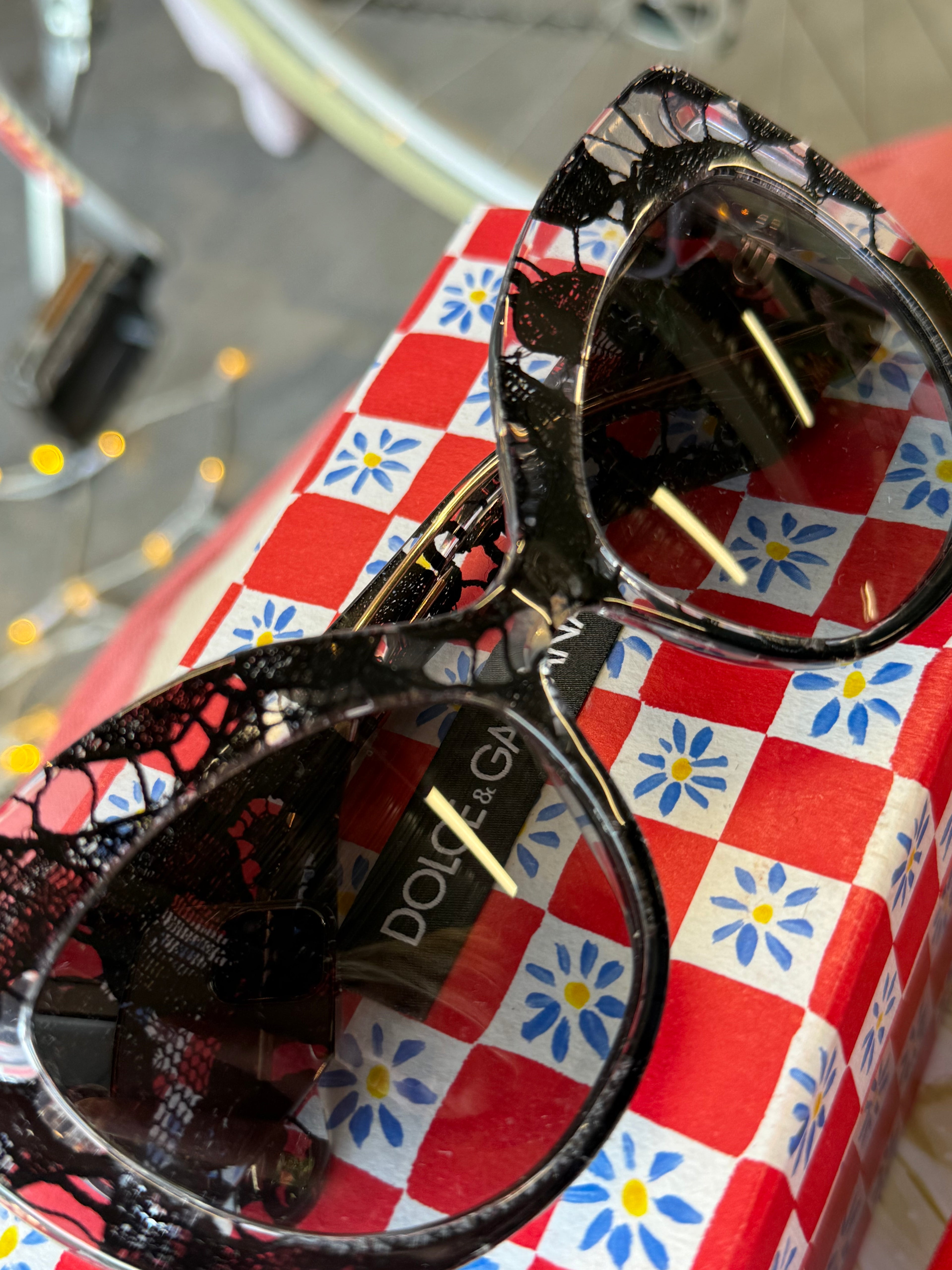 Dolce & Gabbana Lace Detail Sunglasses