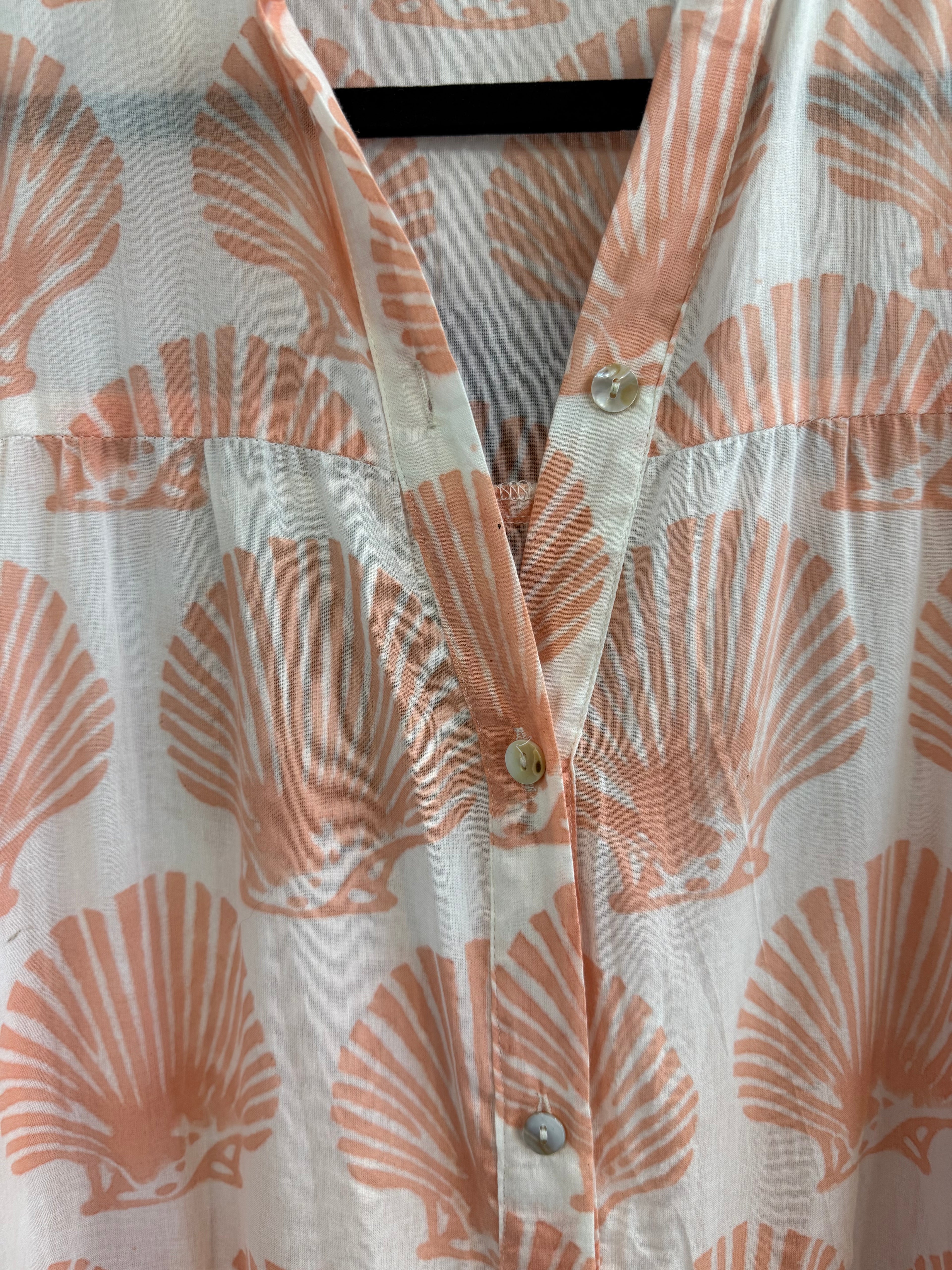 Essentials London Block Print Cotton Shell Dress