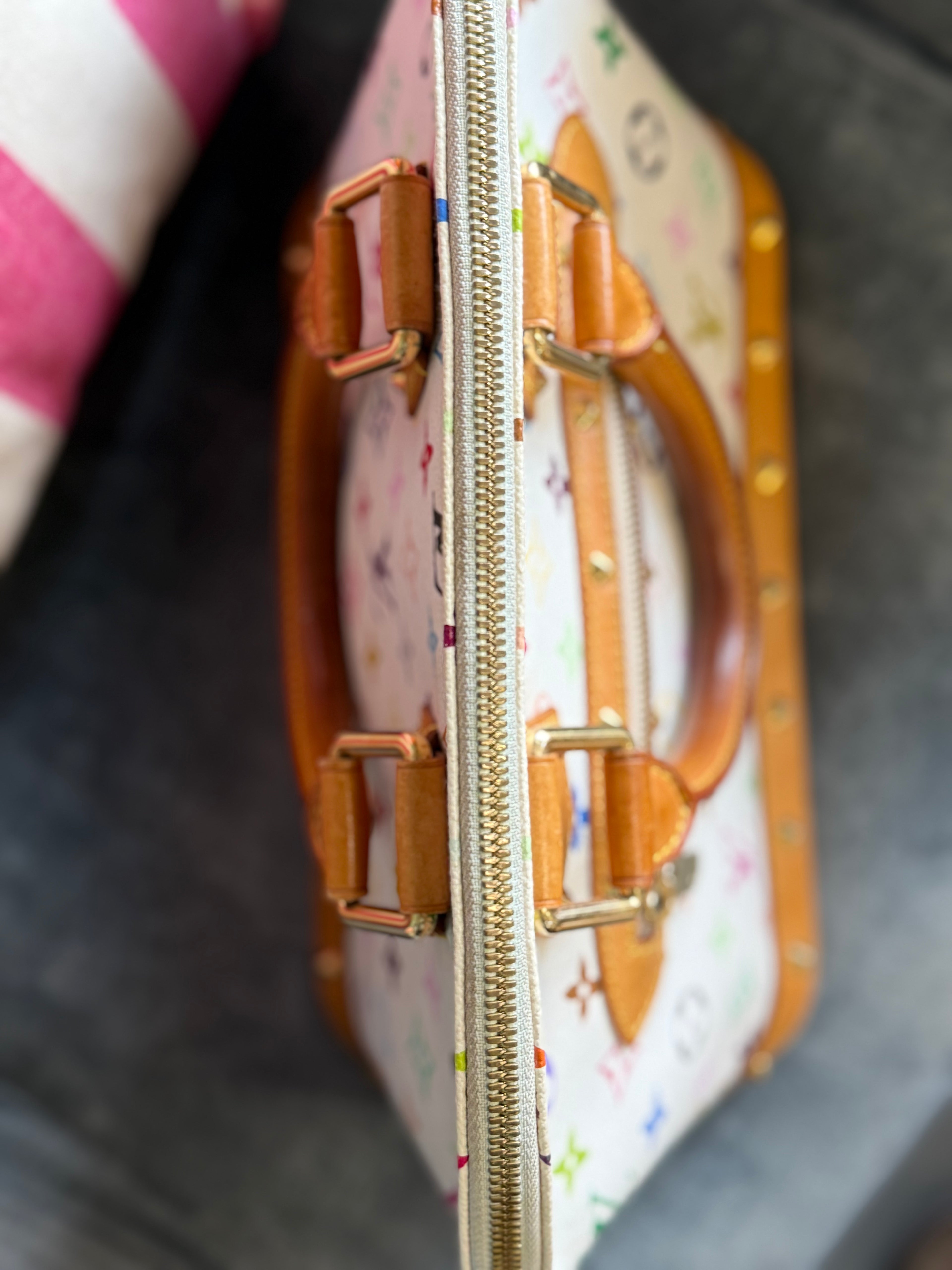 Louis Vuitton Alma Murakami White