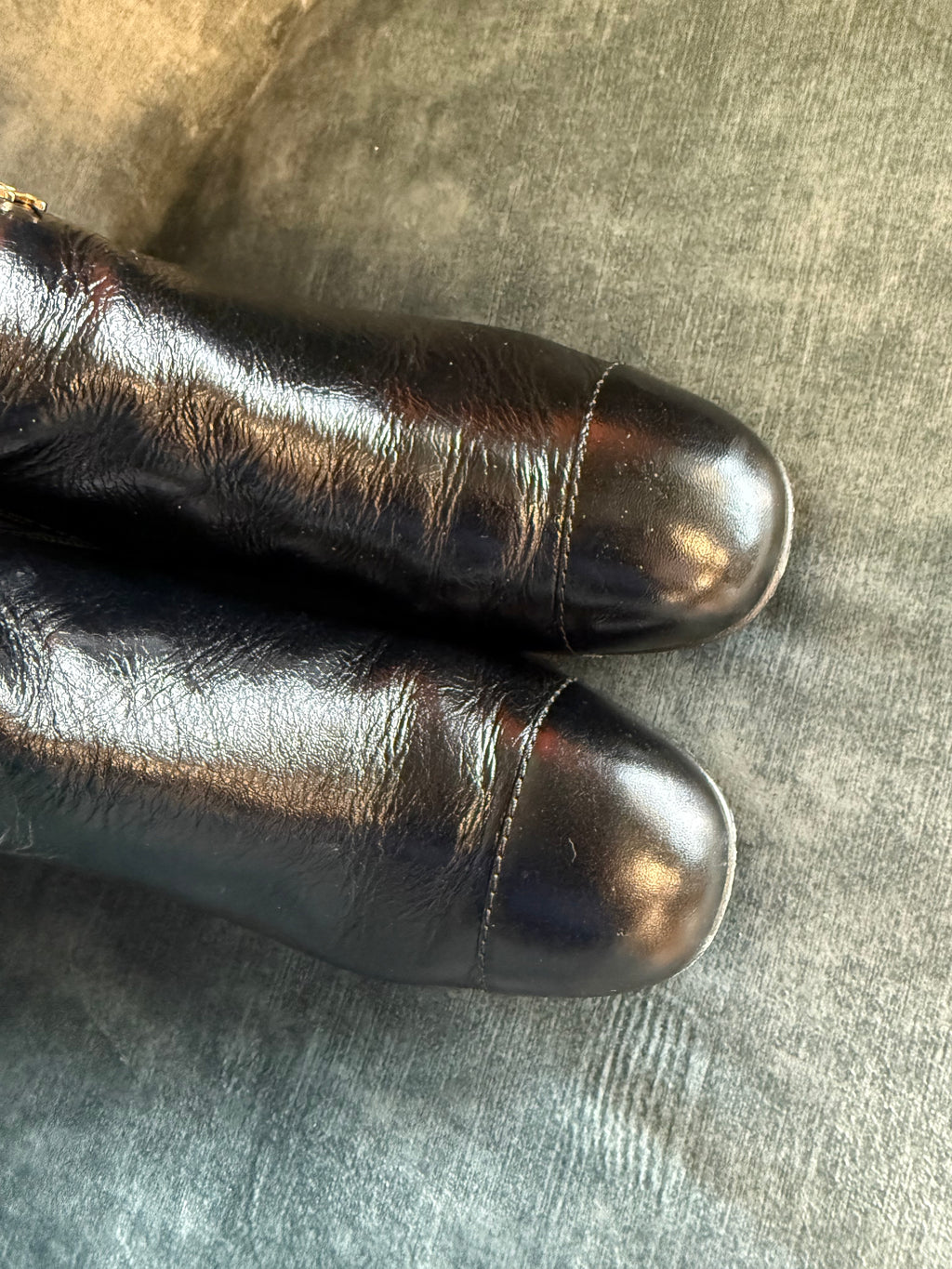 Chanel Chain Ankle Boots UK37.5