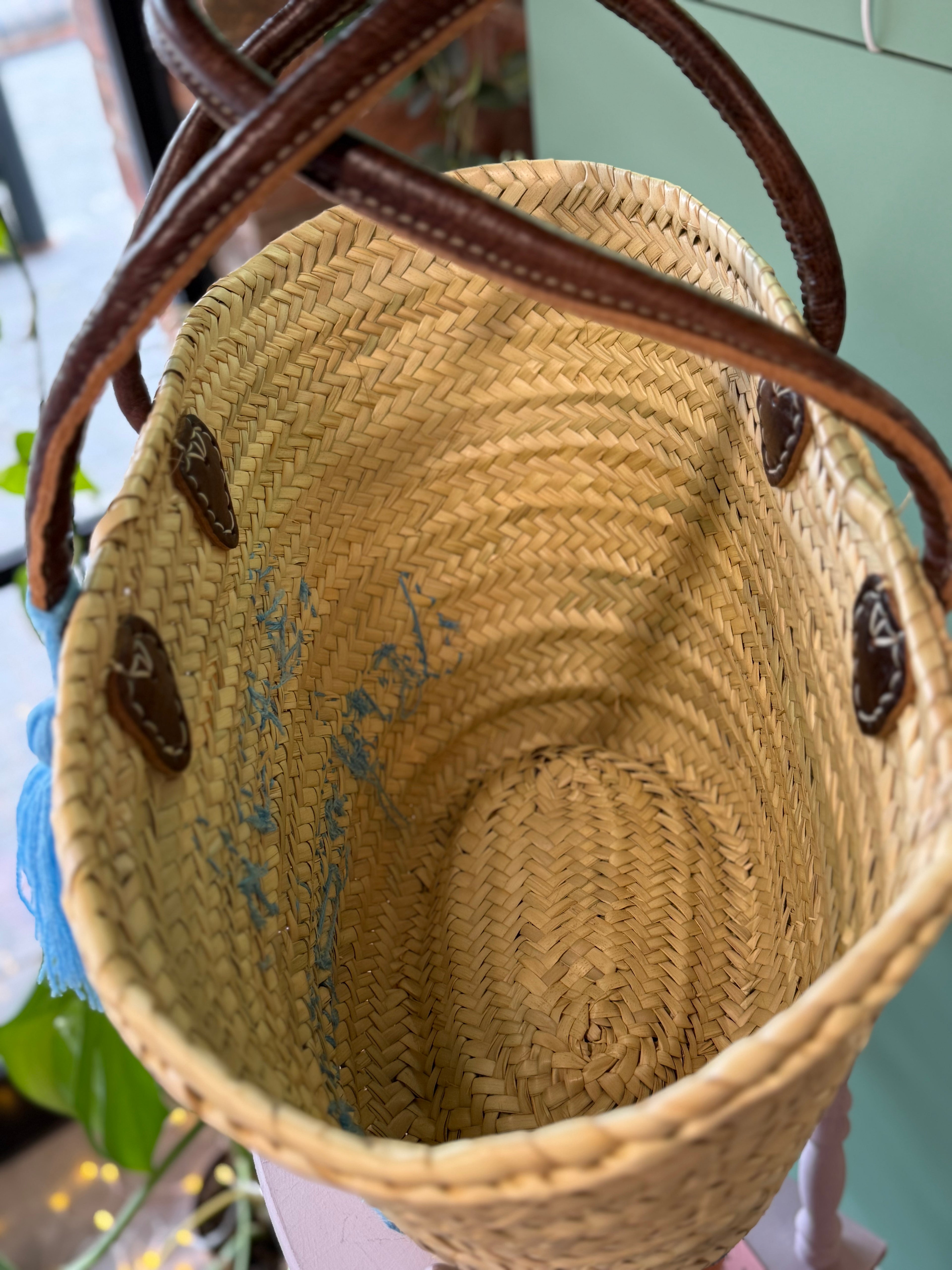 Little Rose Large Basket Bag ‘Beach Bonfires and Rose’