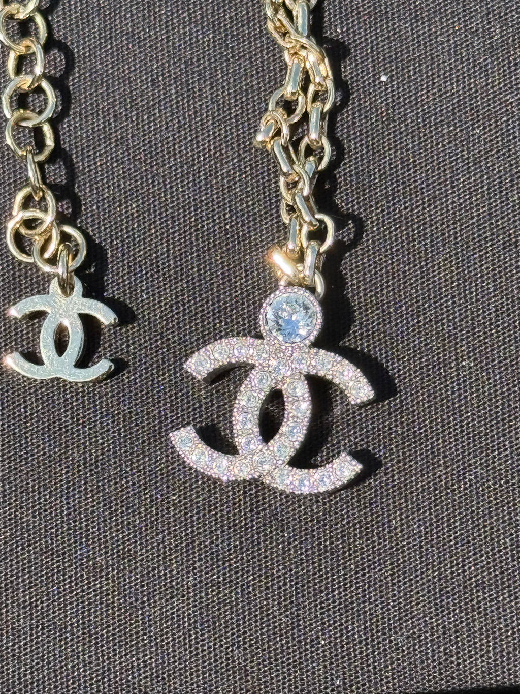 Chanel CC logo necklace