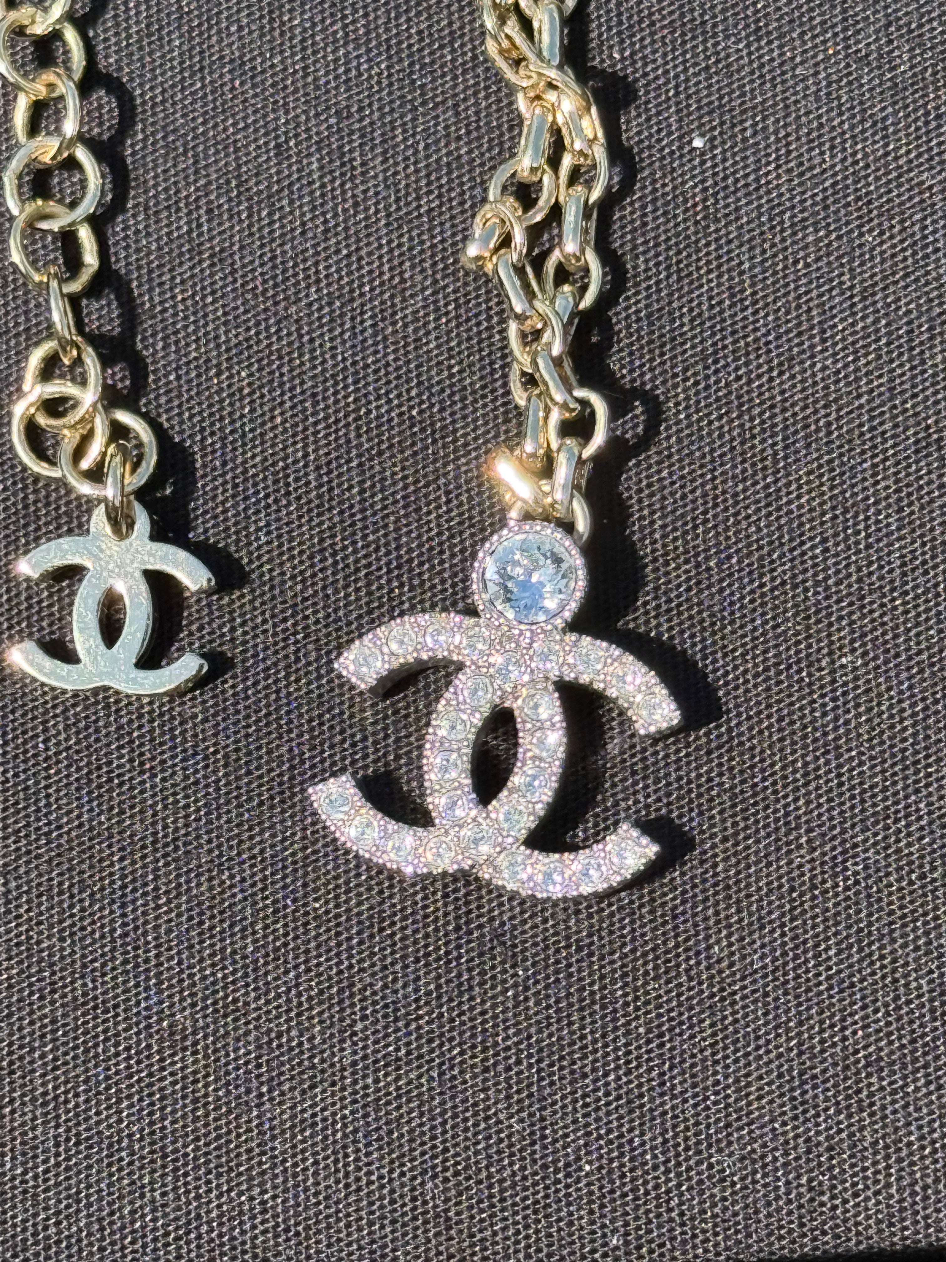 Chanel CC logo necklace