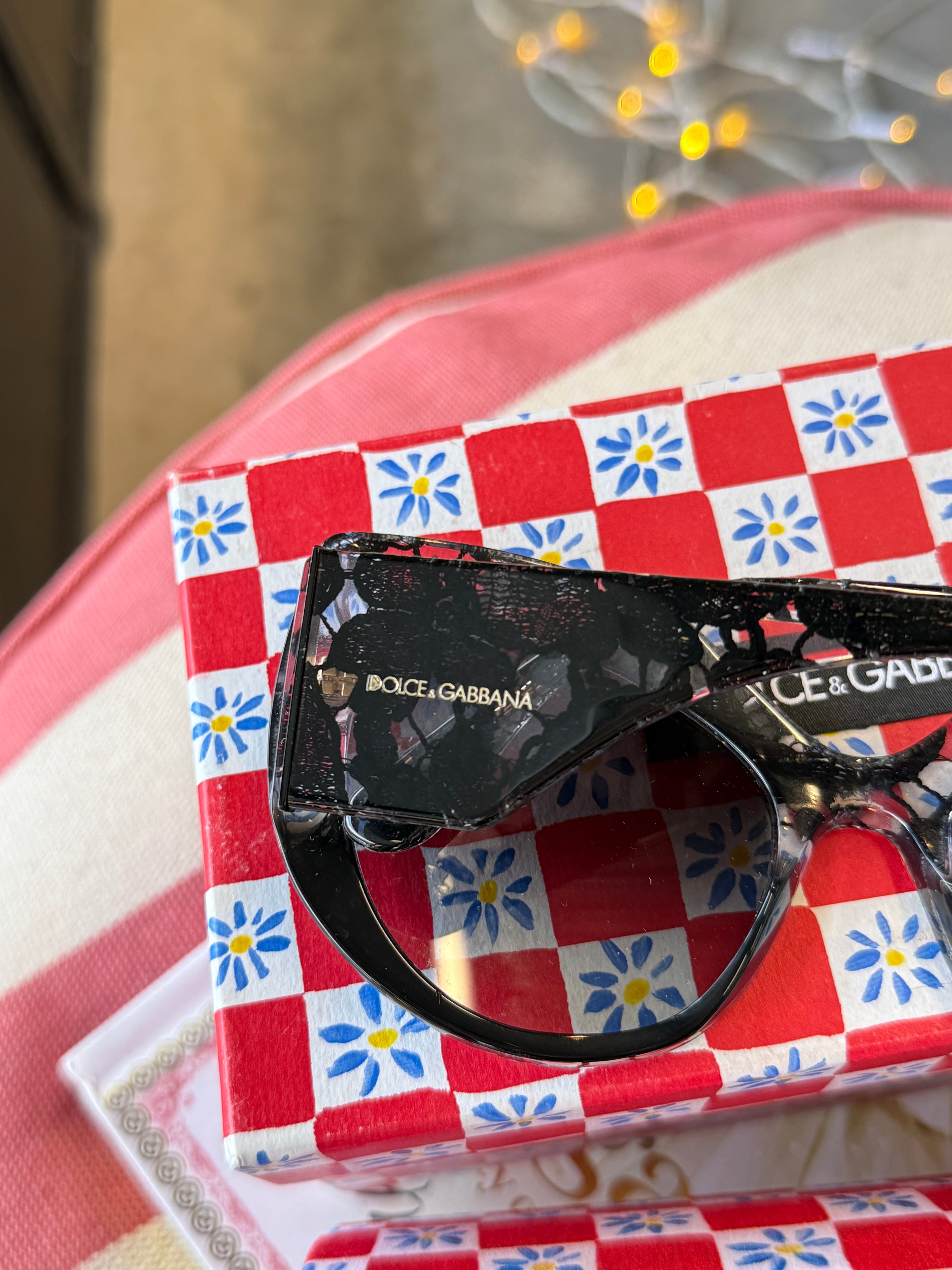 Dolce & Gabbana Lace Detail Sunglasses