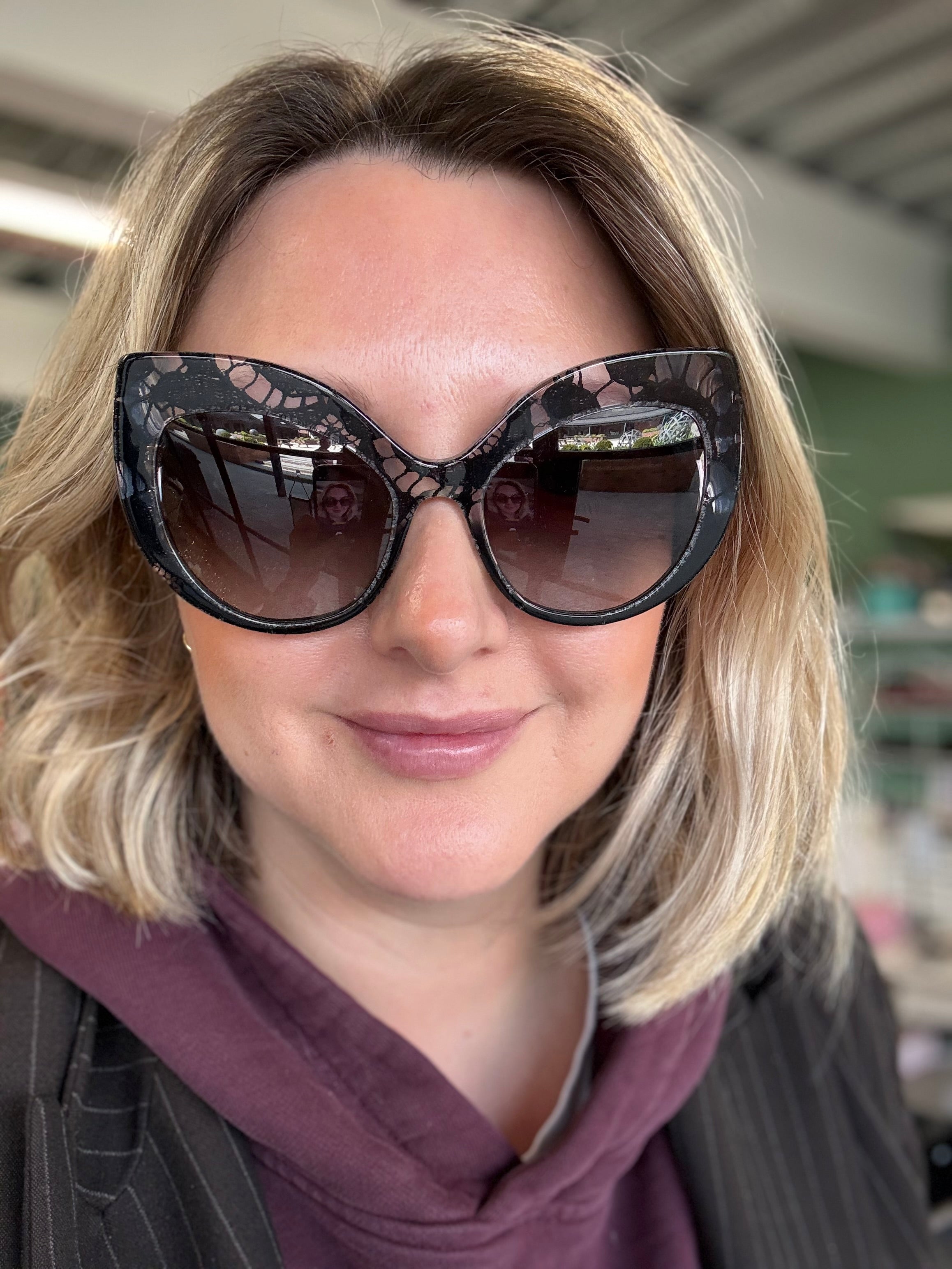 Dolce & Gabbana Lace Detail Sunglasses
