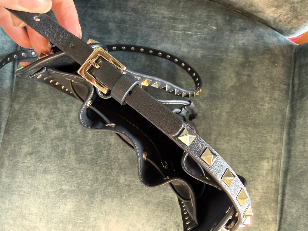 Valentino Garavani Rockstud Hobo Drawstring Bag
