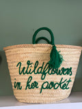 Little Rose ‘wildflowers in her pocket’ basket bag