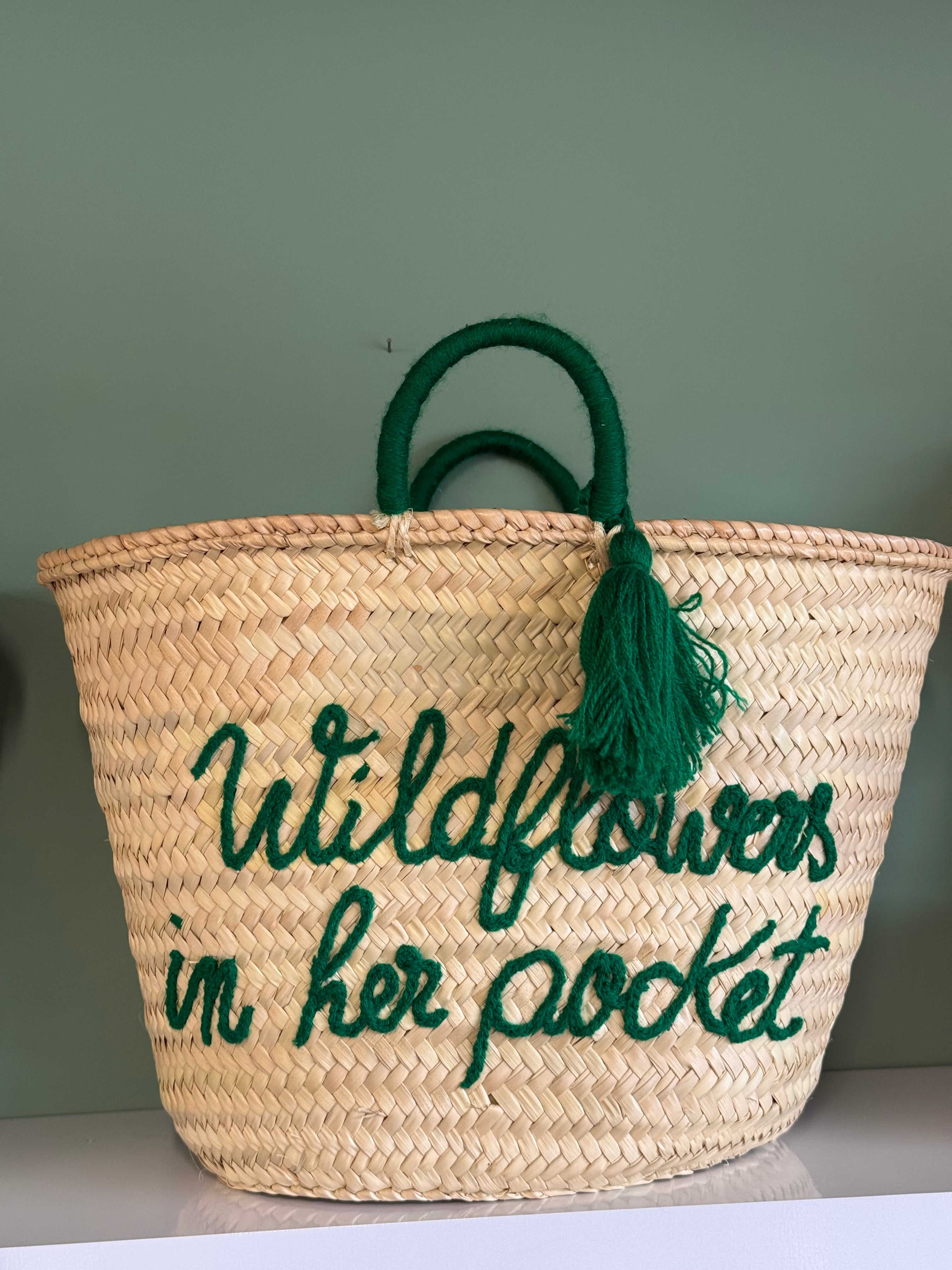 Little Rose ‘wildflowers in her pocket’ basket bag