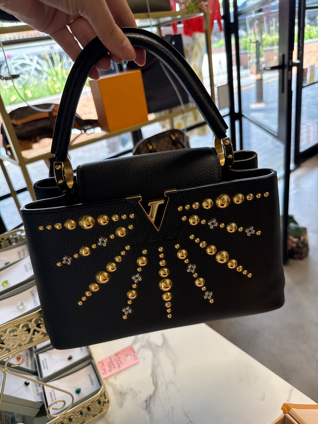 Louis Vuitton Capucines MM Stud