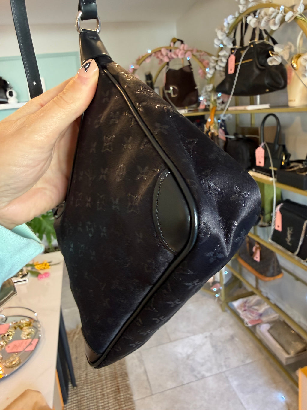 Louis Vuitton Mini Lin shoulder bag with purse set