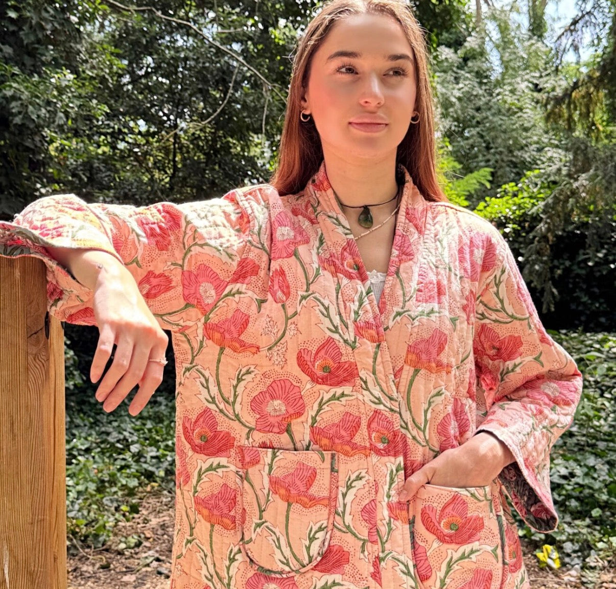 Garden Block Print Jacket