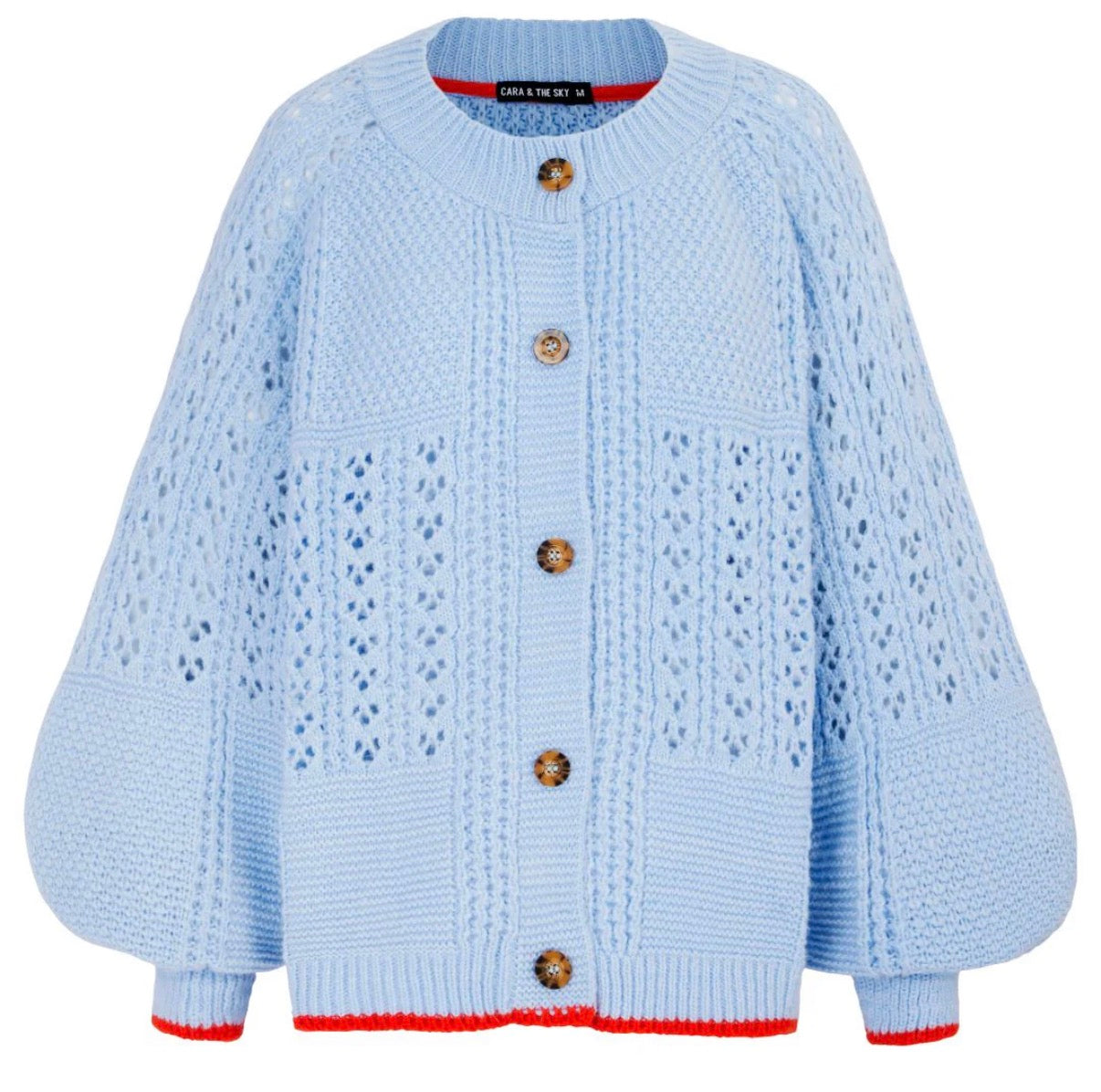 Cara & The Sky Brigit Pointelle Balloon Cardigan