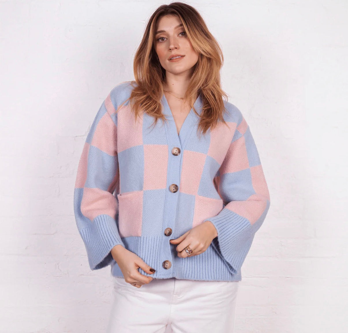 Cara & The Sky Candice Check Cardigan