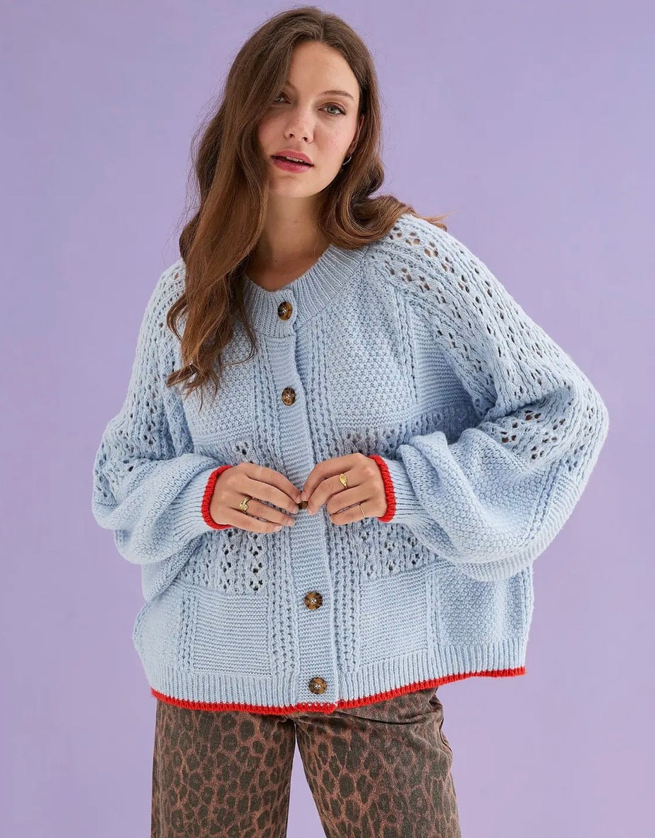 Cara & The Sky Brigit Pointelle Balloon Cardigan