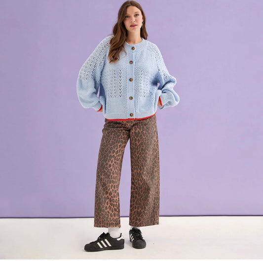 Cara & The Sky Brigit Pointelle Balloon Cardigan
