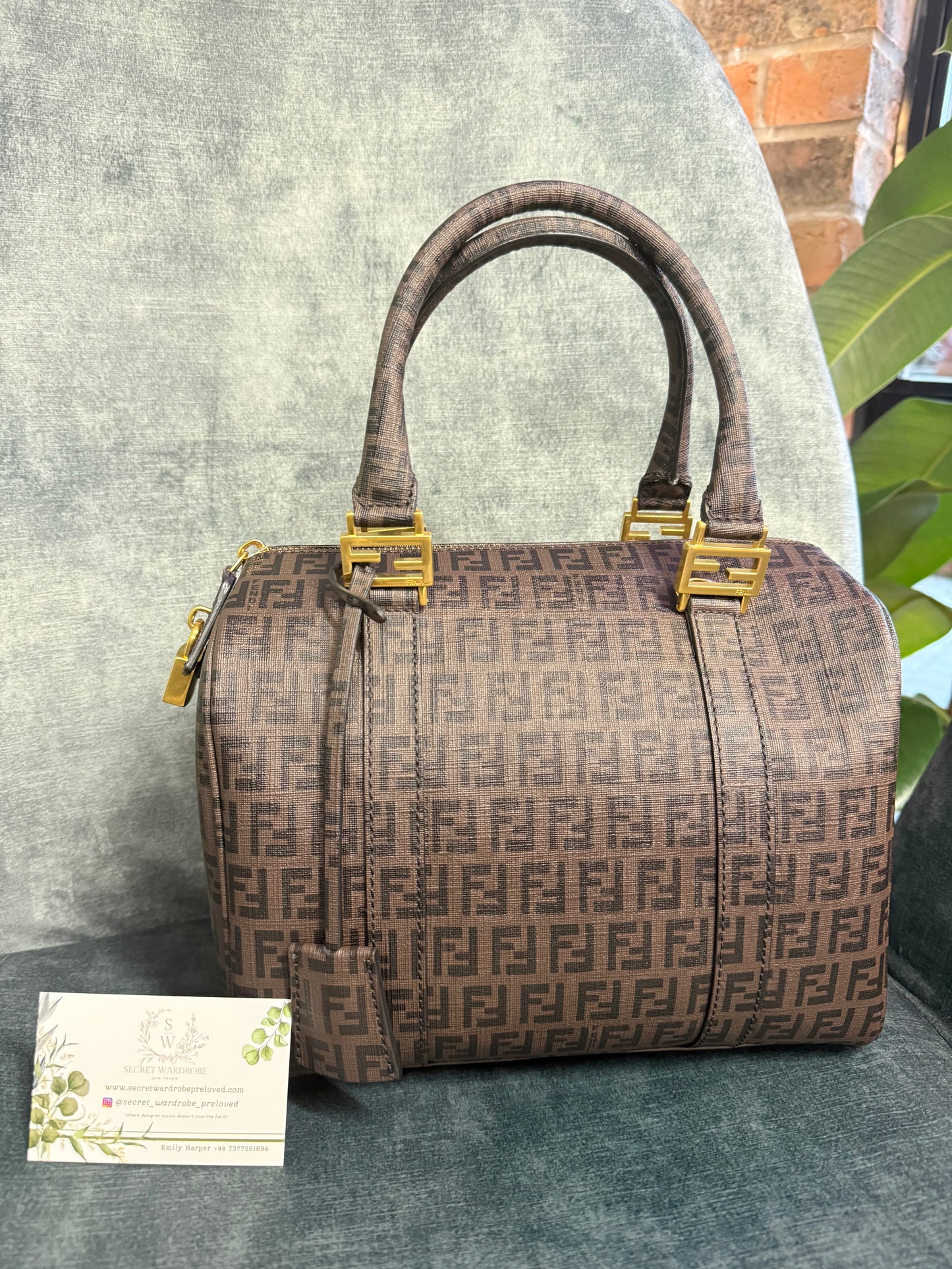 Fendi Zucca ‘Forever’ Boston Bag