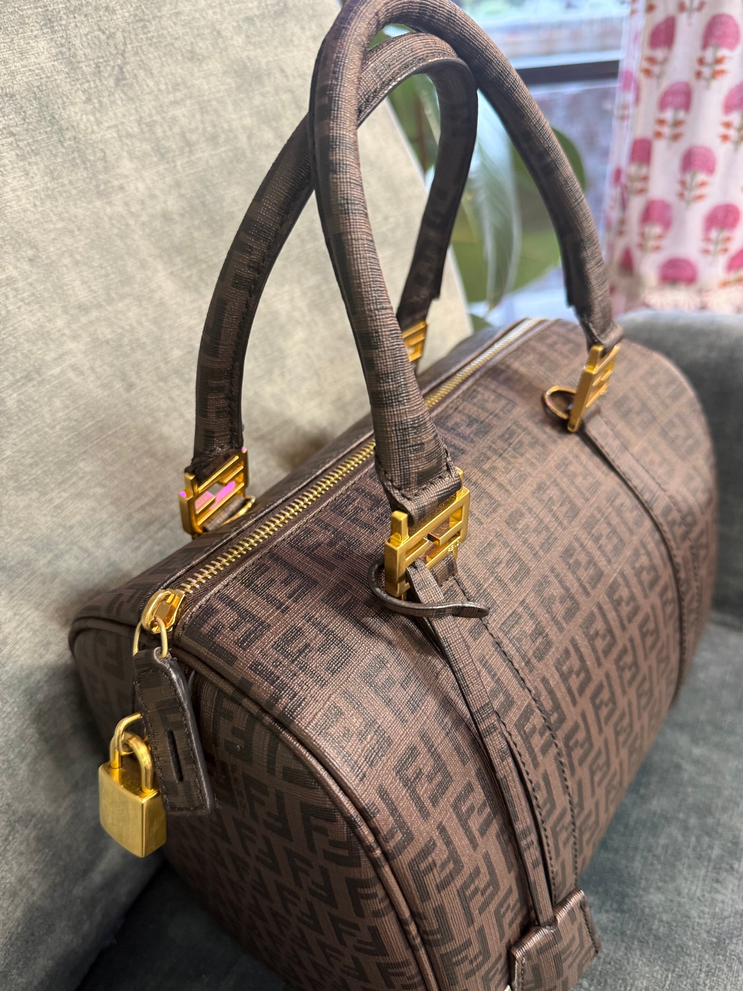 Fendi Zucca ‘Forever’ Boston Bag