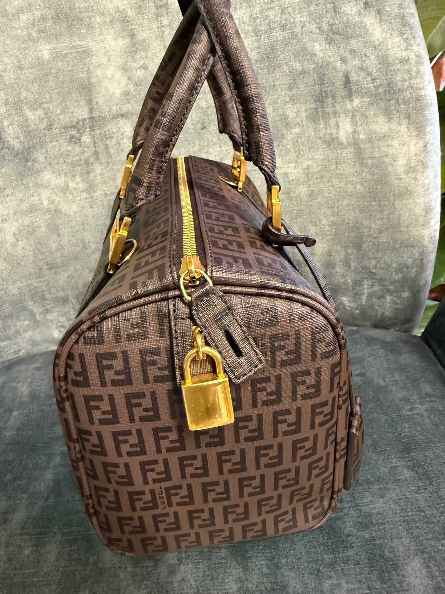 Fendi Zucca ‘Forever’ Boston Bag