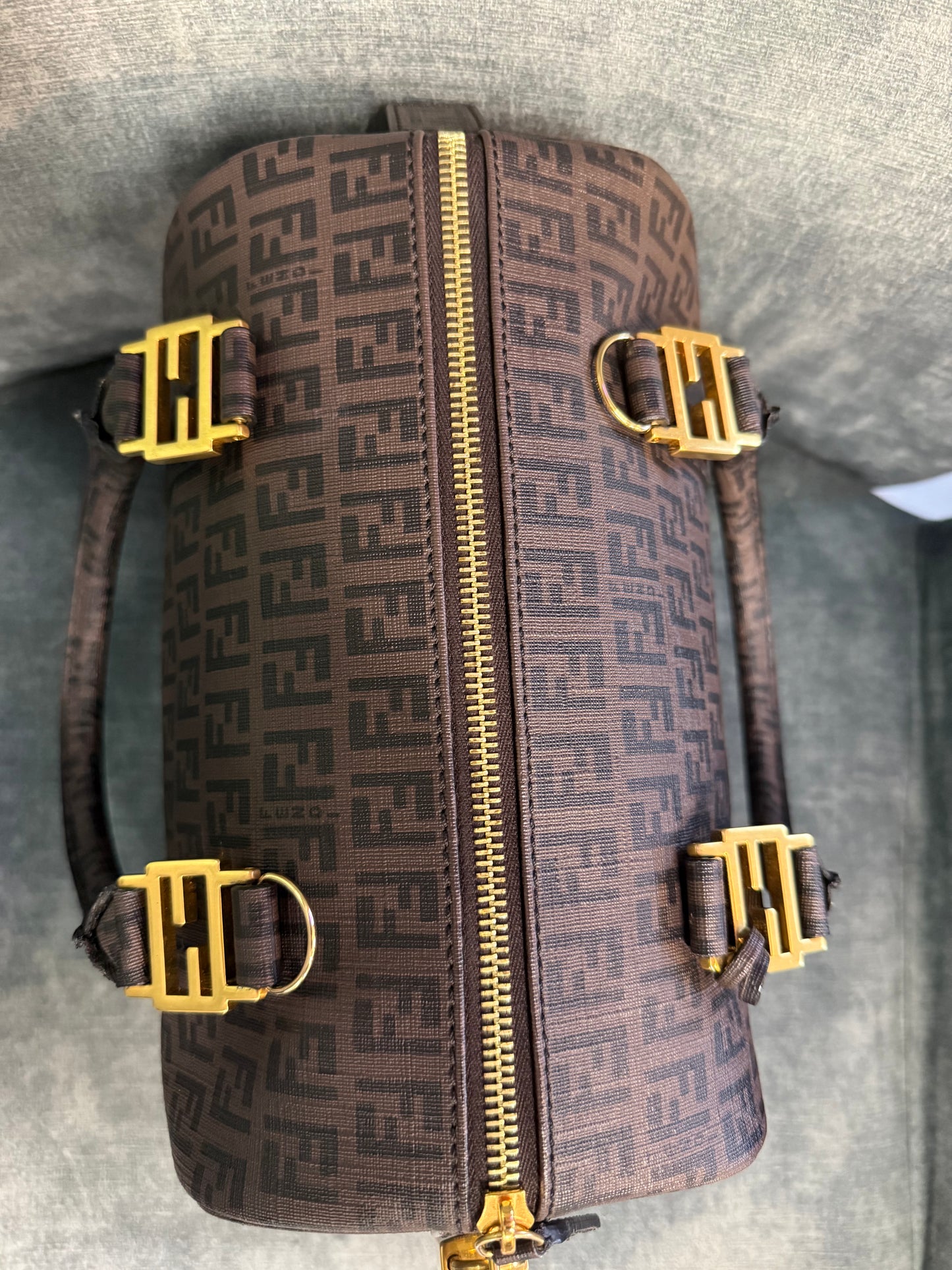 Fendi Zucca ‘Forever’ Boston Bag