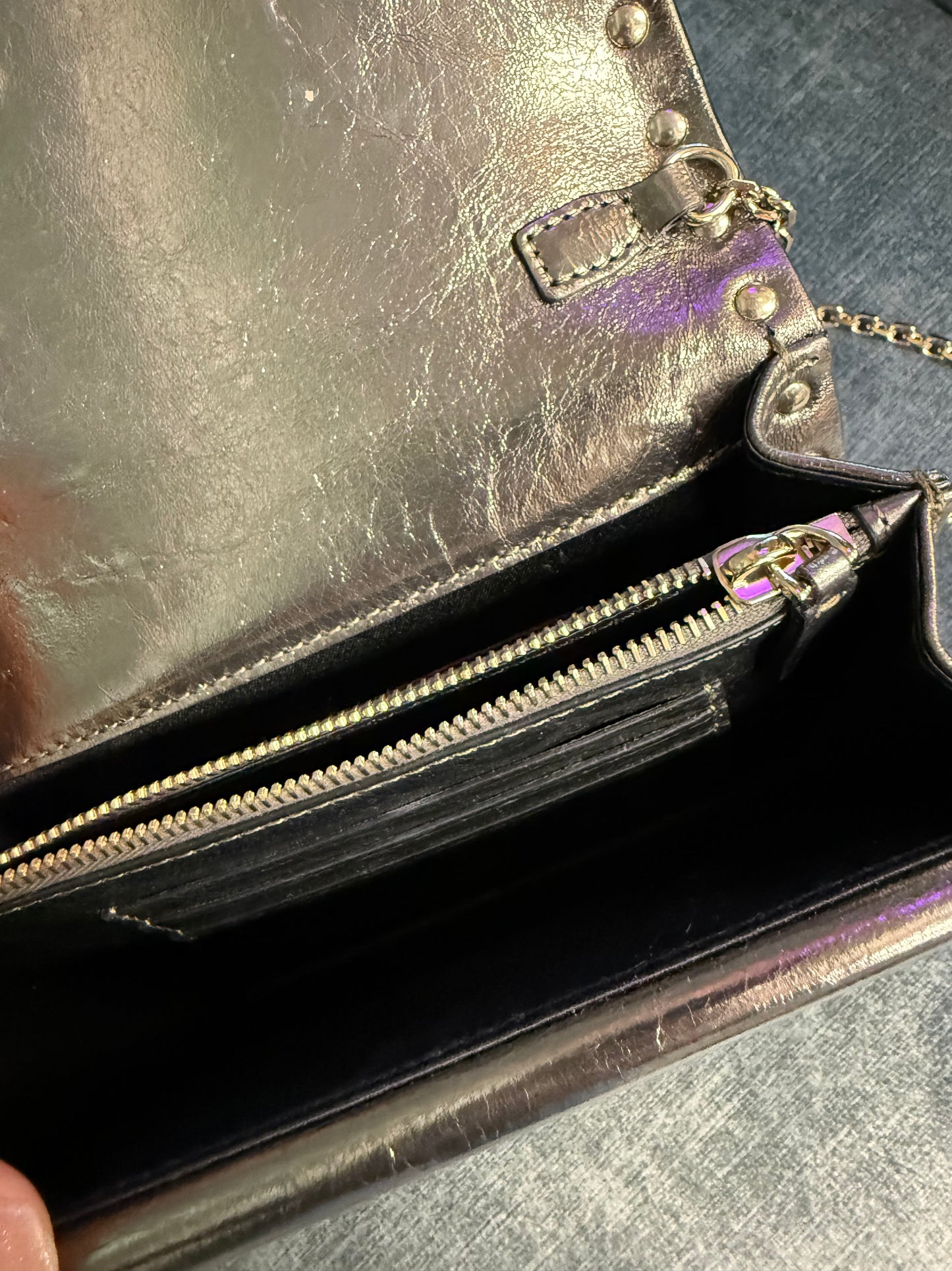 Valentino Garavani Rockstud Chain Clutch / Shoulder Bag