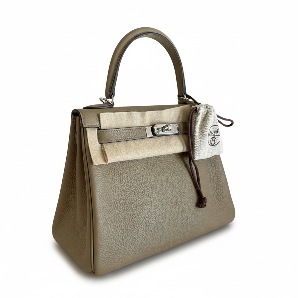Hermès Kelly 28 Top Handle Bag – Beige Marfa