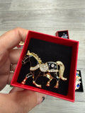 Black Horse Brooch