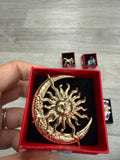 Celestial Sun & Moon Brooch