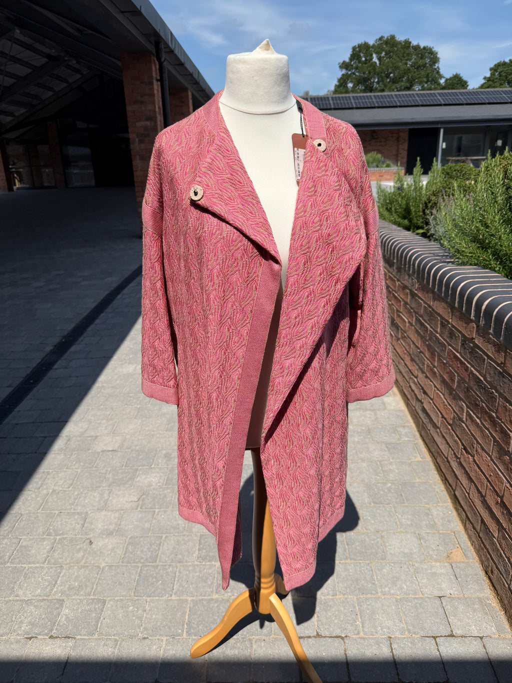 Missoni Textured Pink Cardigan – Size UK 10
