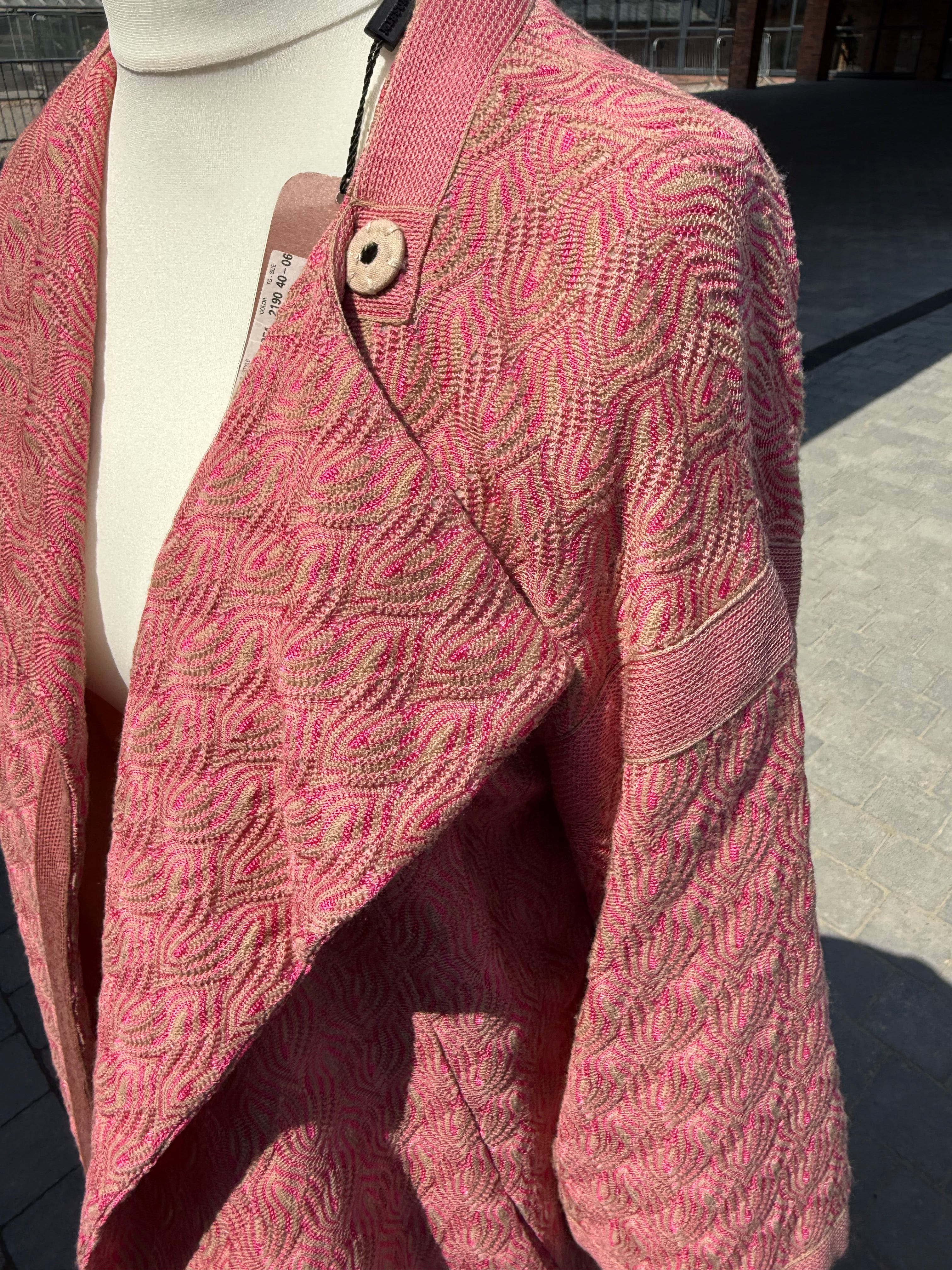 Missoni Textured Pink Cardigan – Size UK 10