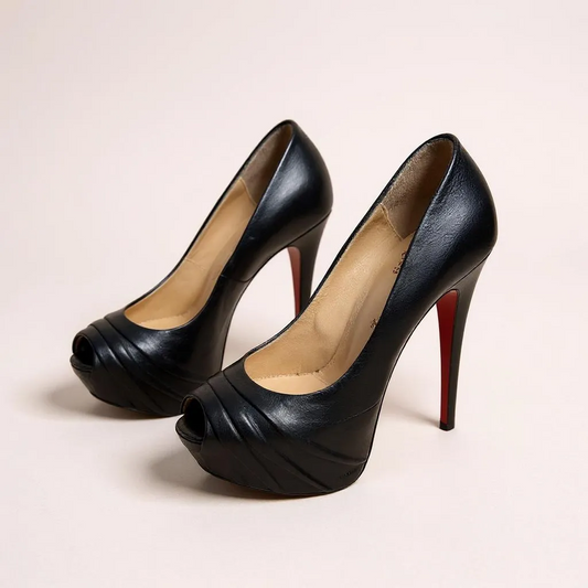 Christian Louboutin Peep-Toe Platform Heels – UK 39