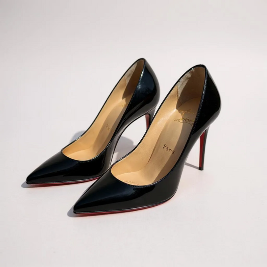Christian Louboutin Black Patent So Kate Heels – UK 3