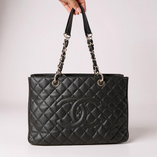 Chanel Grand Shopping Tote Rue Cambon in Black Caviar Leather
