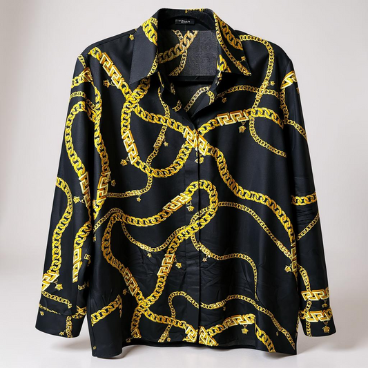 Versace silk shirt in UK10