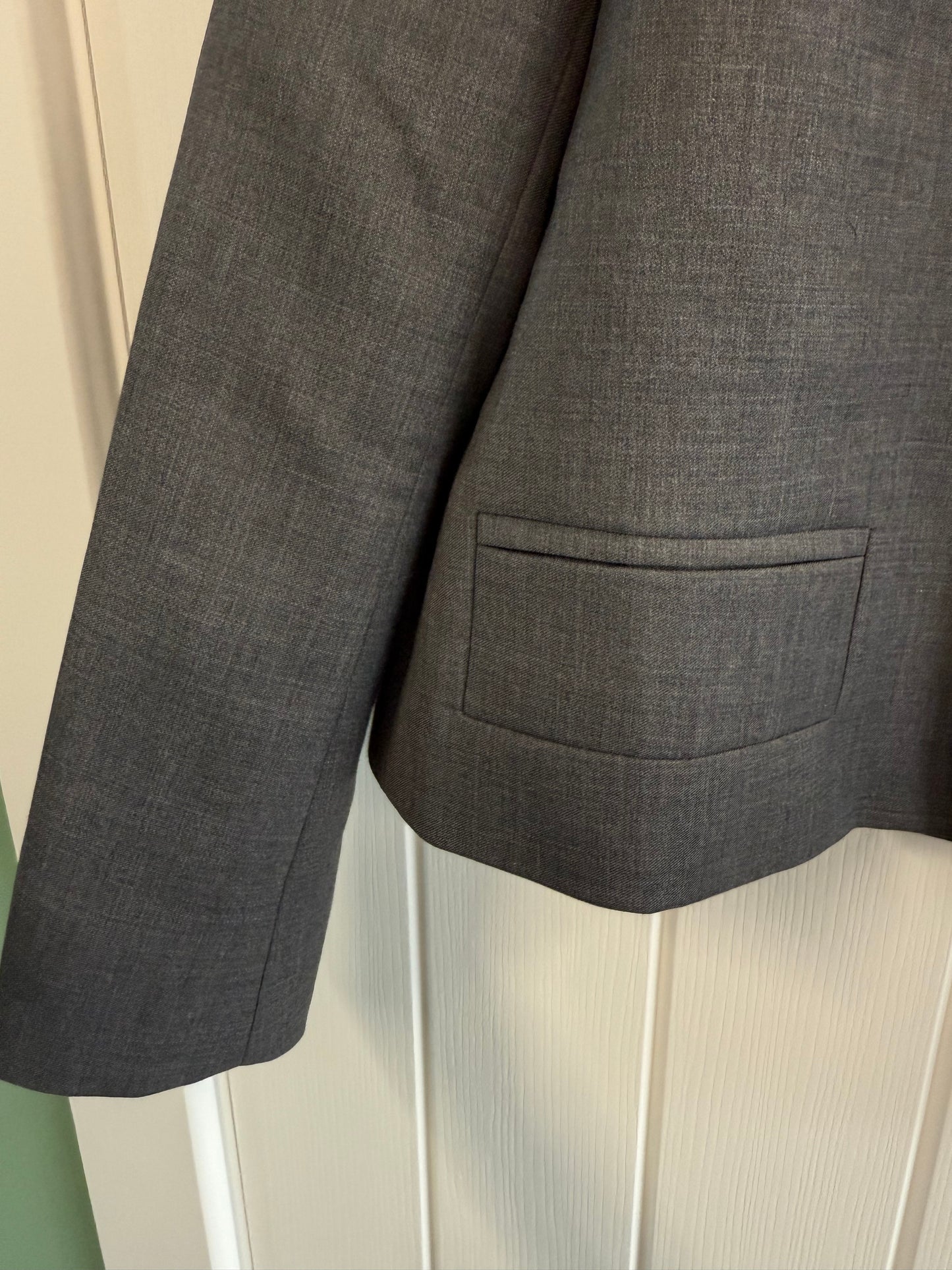 Tutussie cropped oversized blazer grey uk12-16