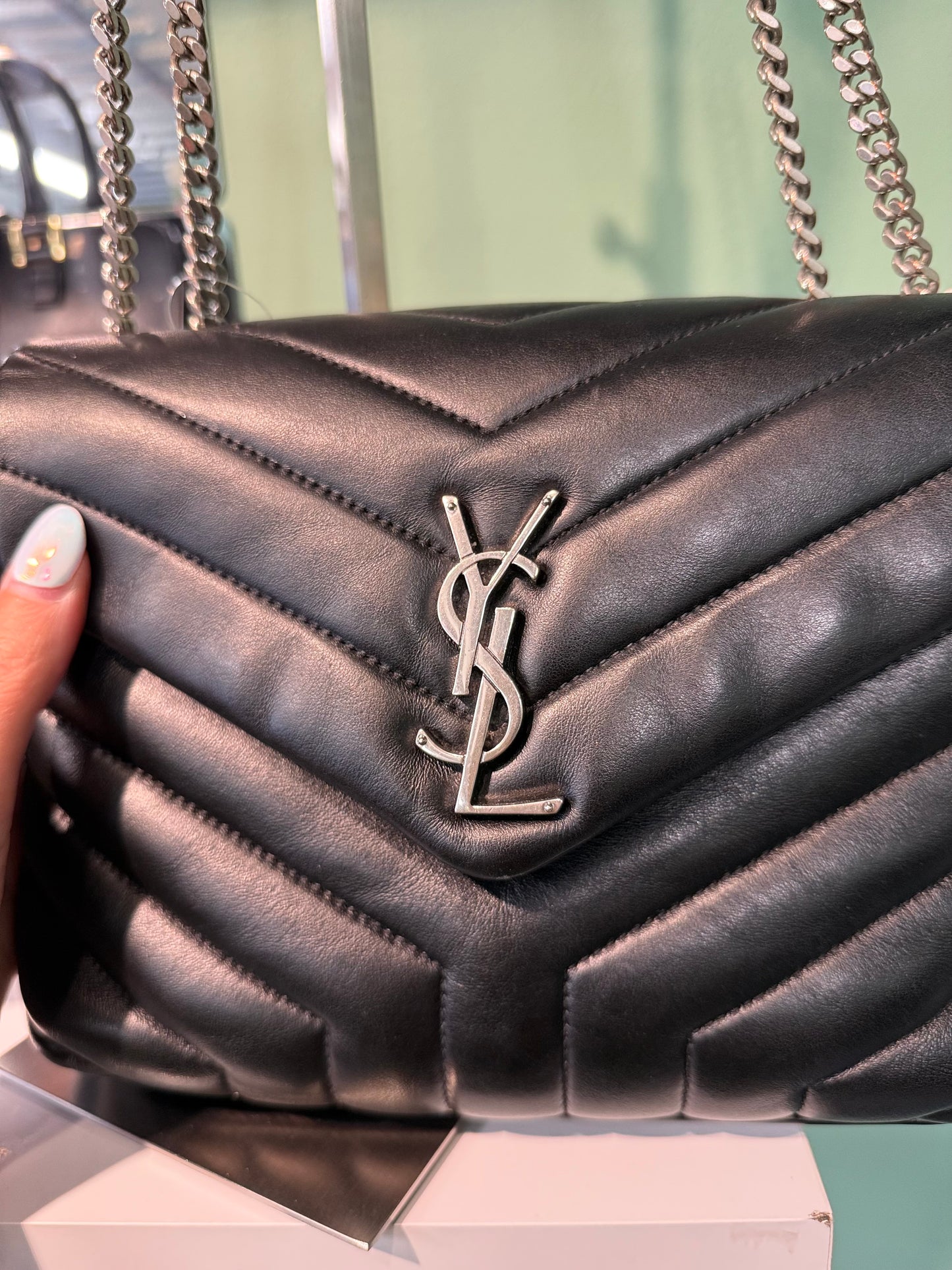 Saint Laurent Loulou Medium Shoulder Bag – Black Leather