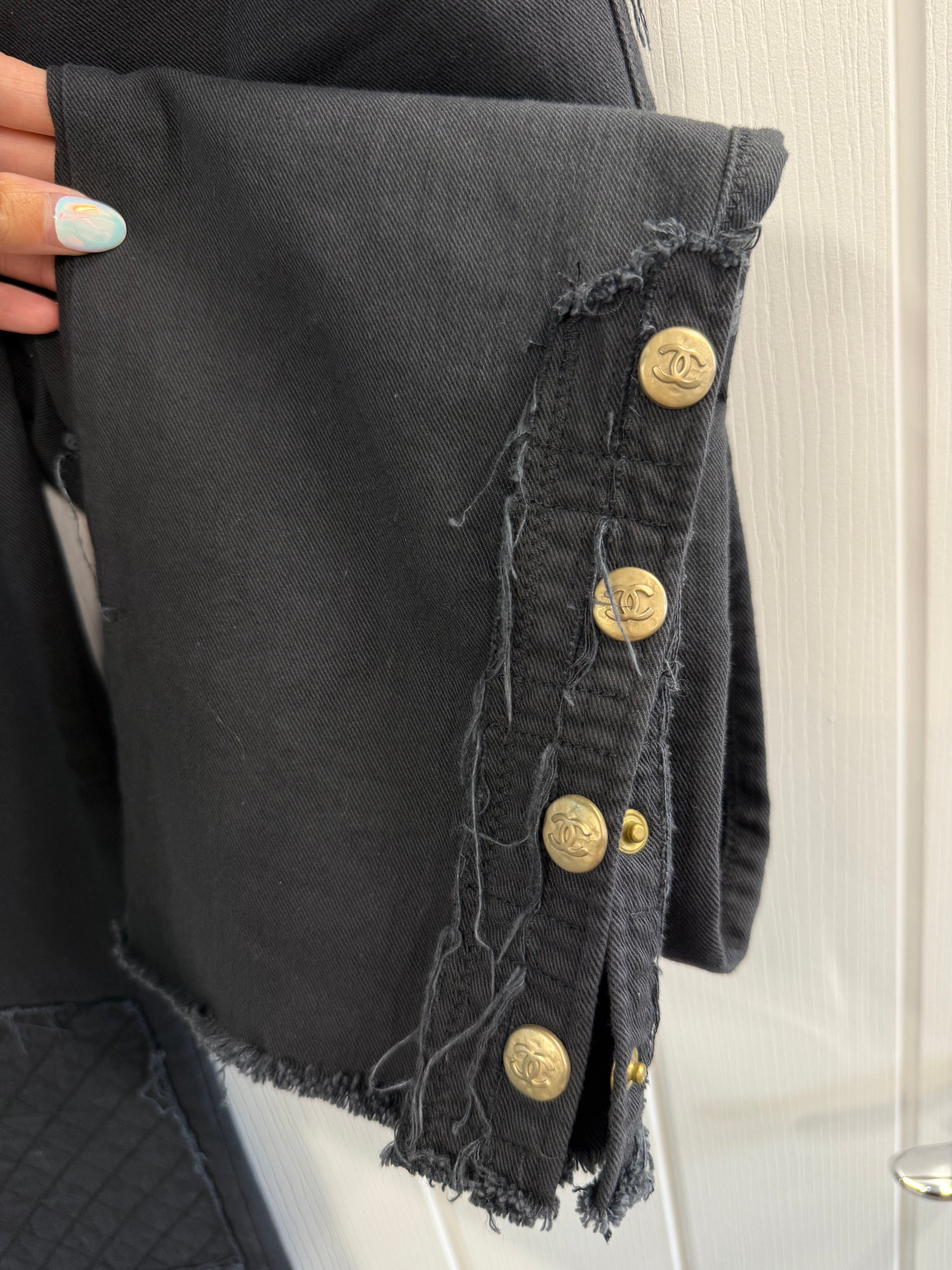 Chanel Black Patchwork Jeans – FR38 (UK 10)