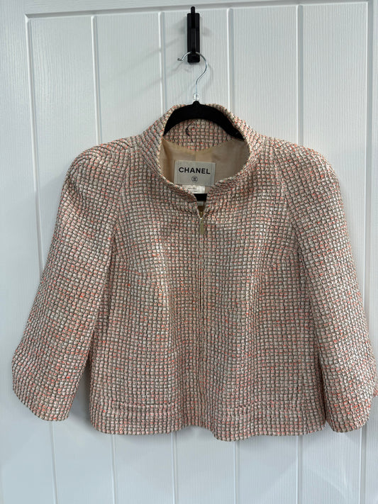 Chanel Pastel Tweed Zip Jacket – FR38 (UK 10)