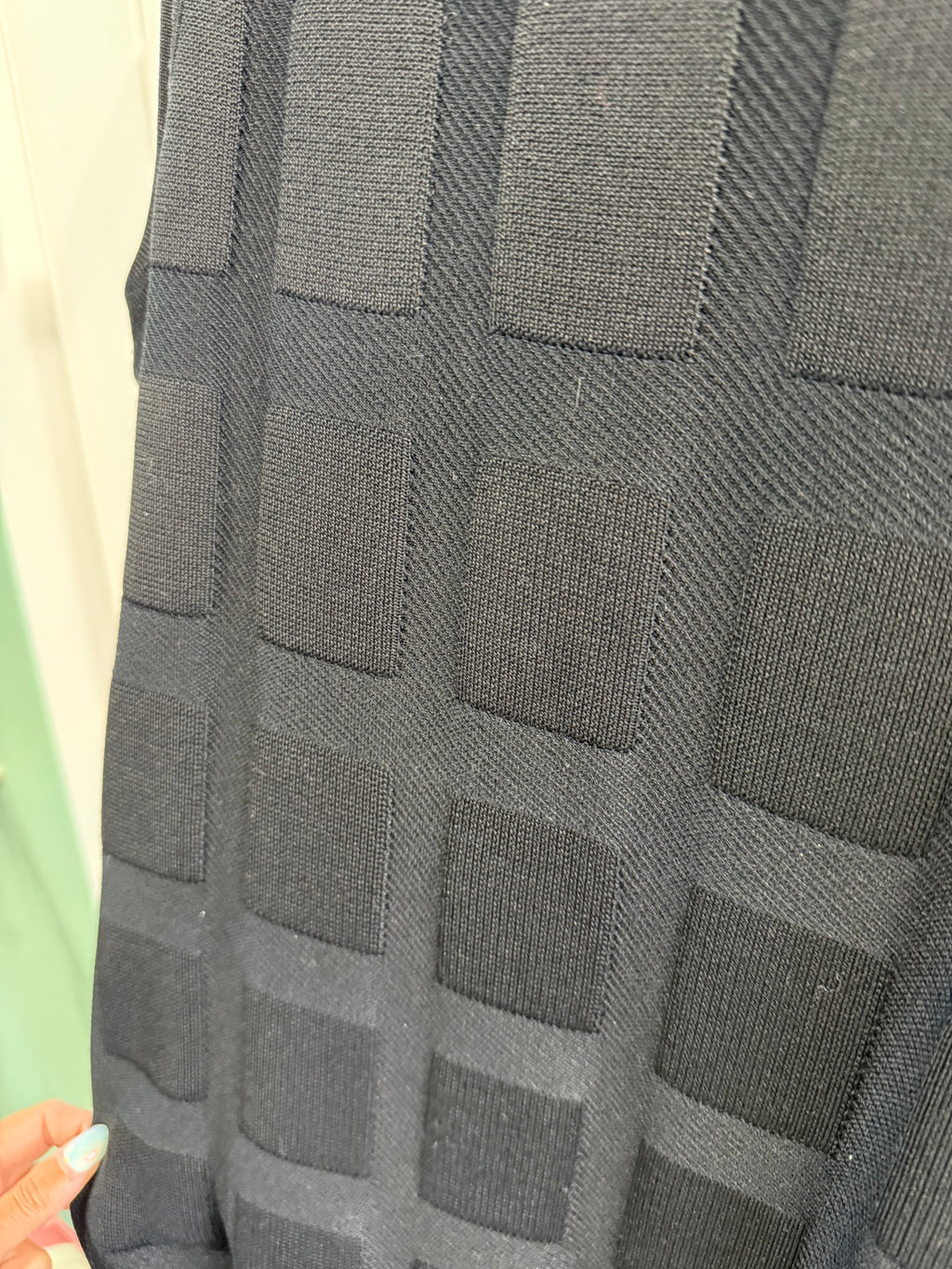 Chanel Black Grid Pattern Dress – FR36 (UK 8)