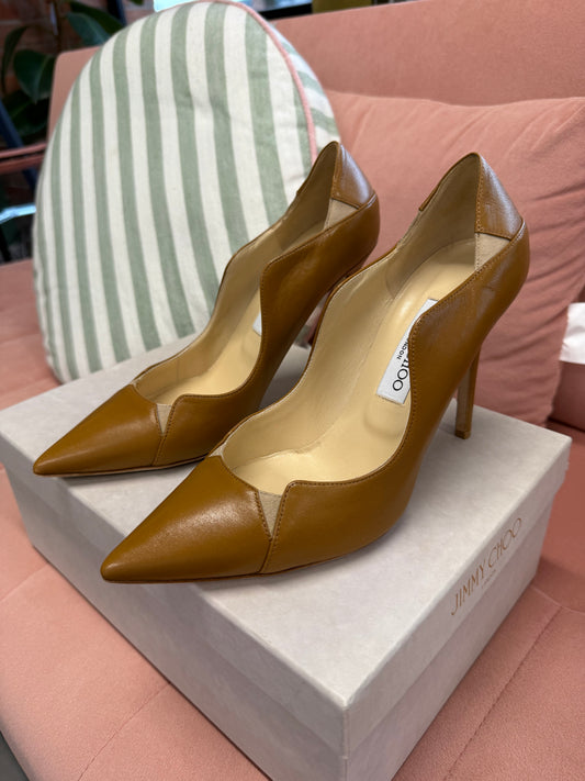 Jimmy Choo Tan Leather Pumps – UK 5