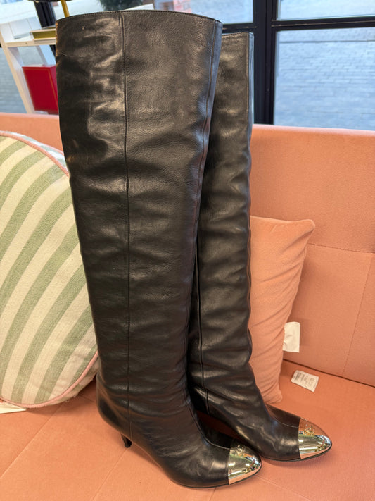 Chanel thigh high boots uk5