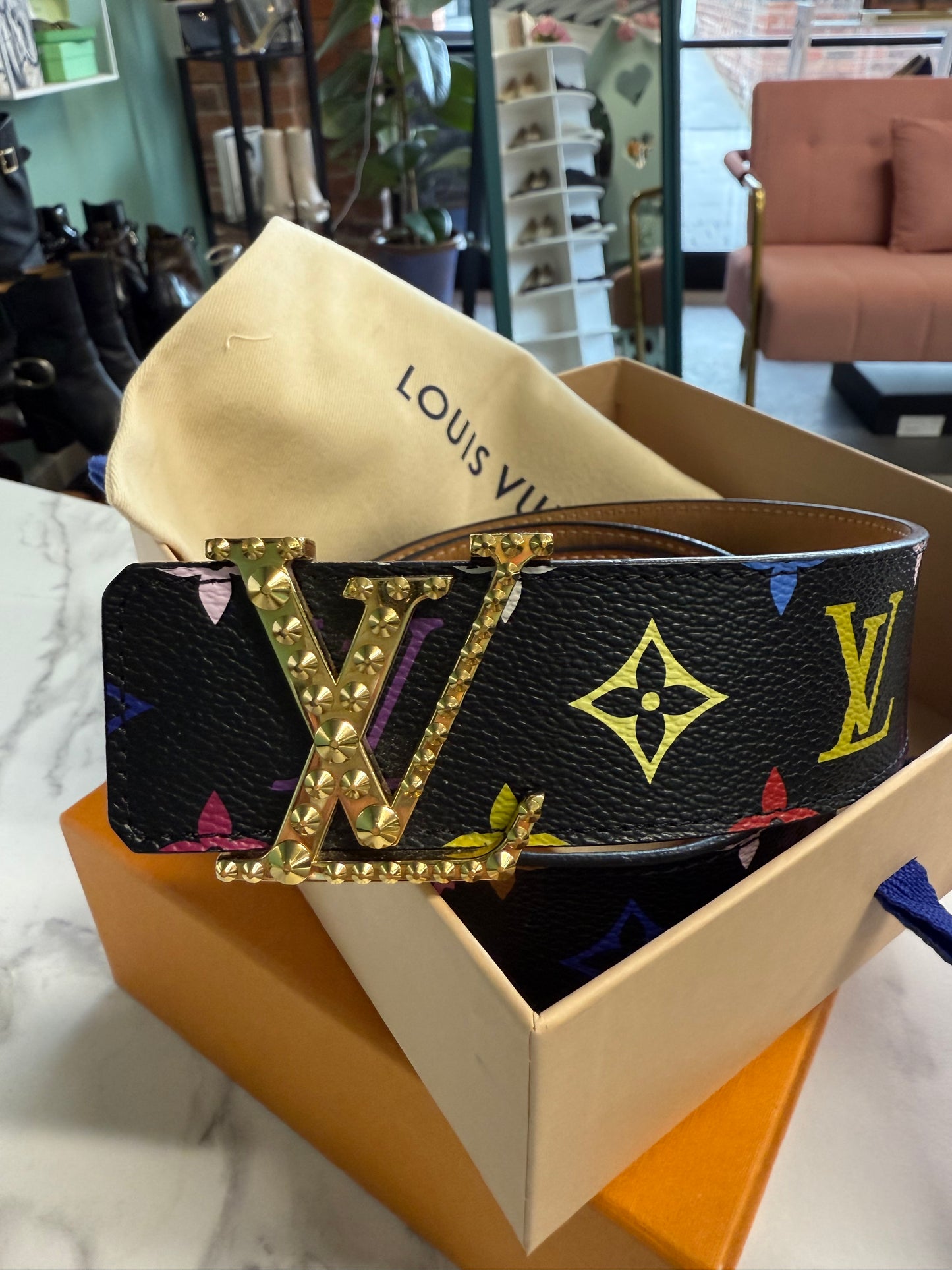 Louis Vuitton LV Initiales Multicolour Monogram Belt – Size 90/36