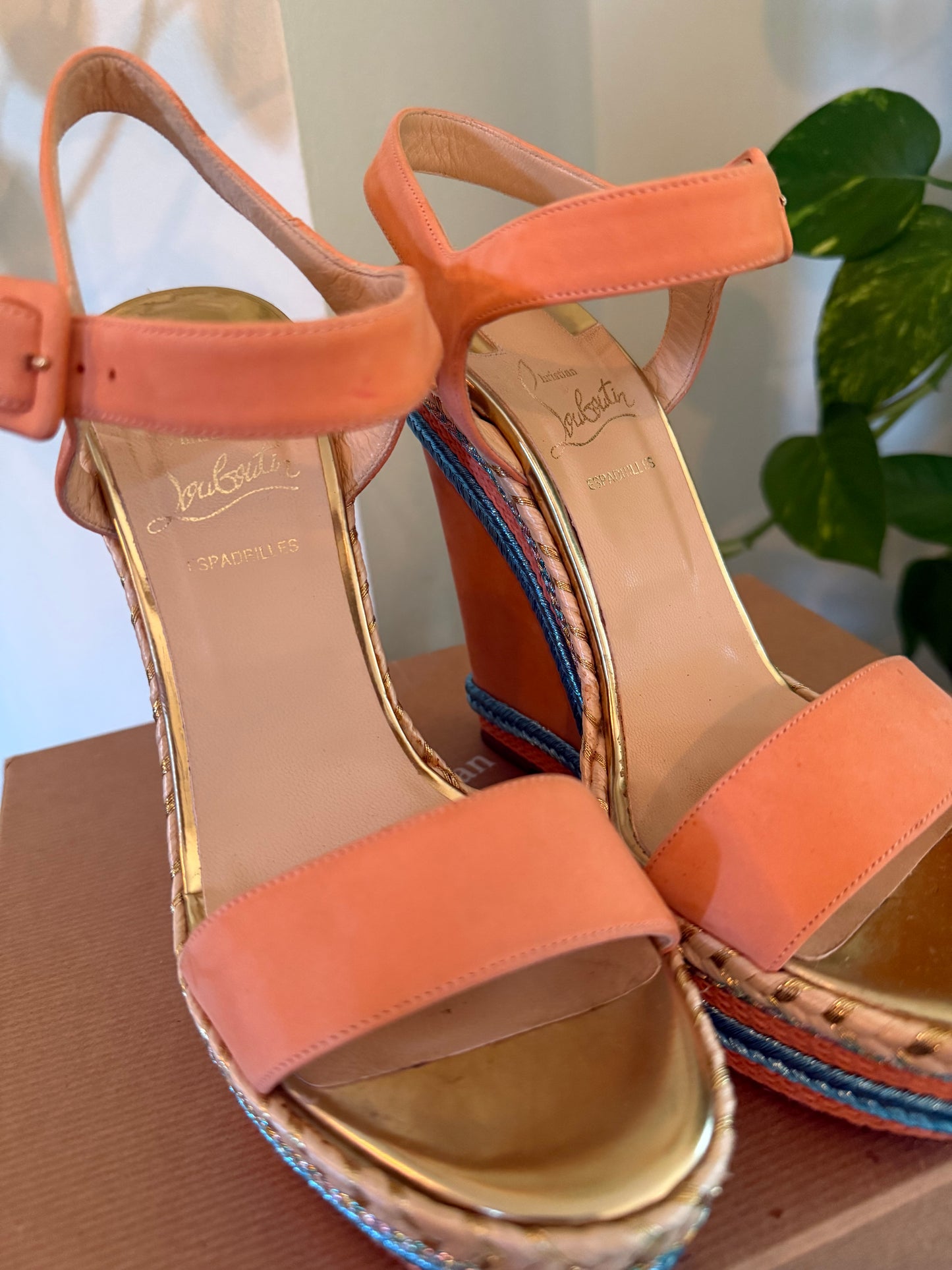 Christian Louboutin Espadrille Wedge Sandals uk5