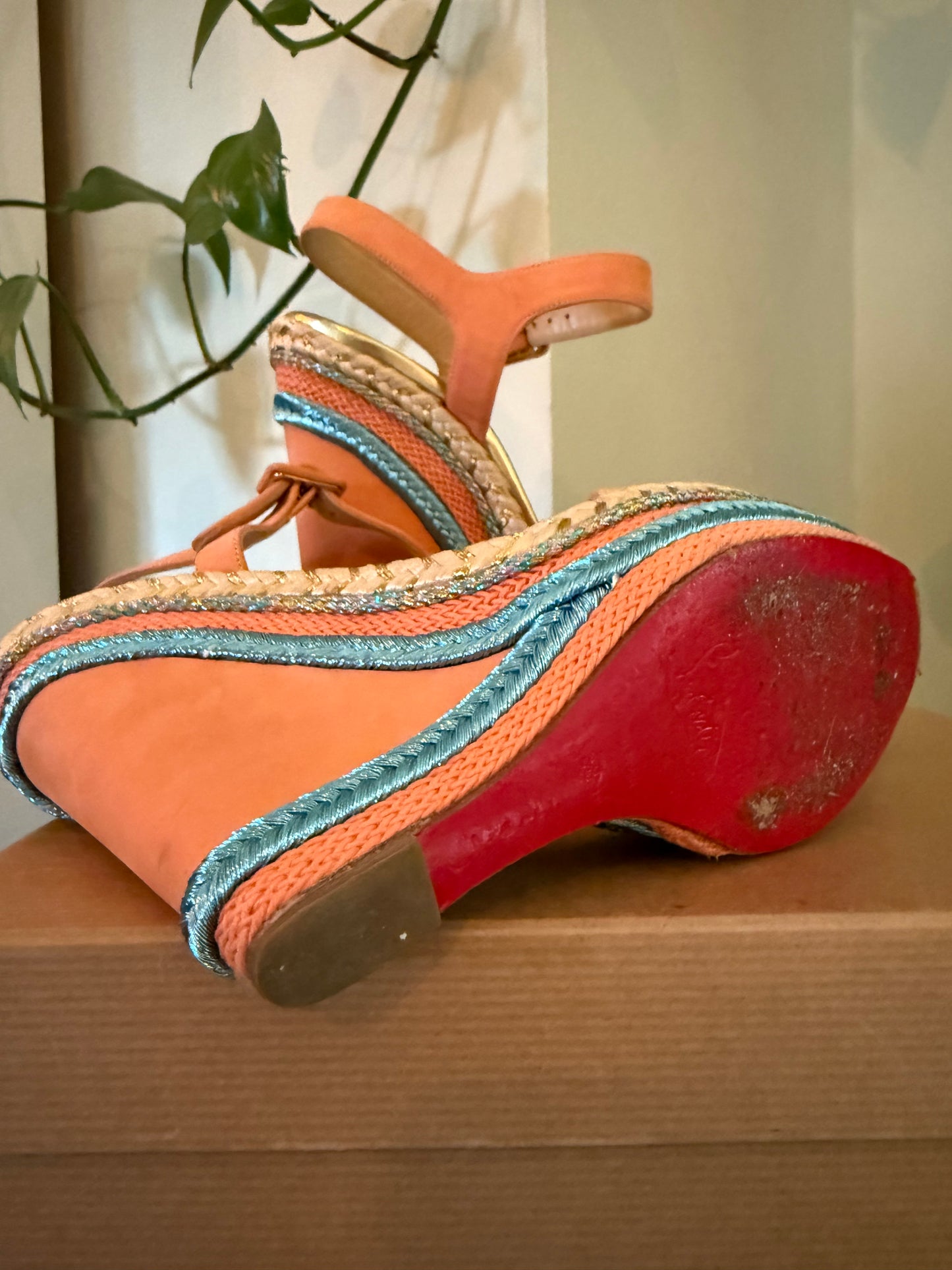 Christian Louboutin Espadrille Wedge Sandals uk5