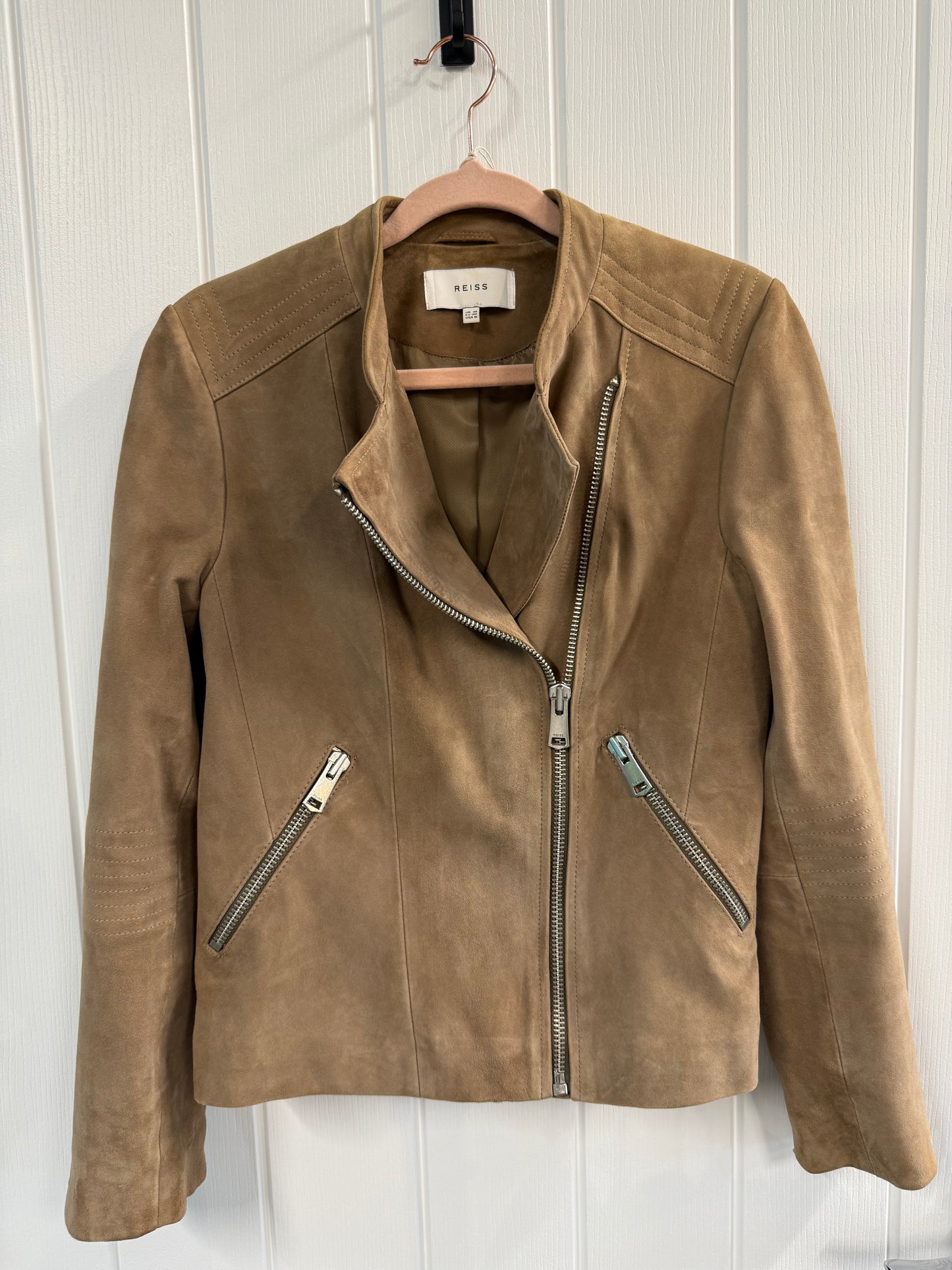 Reiss Suede Biker Jacket – UK 10