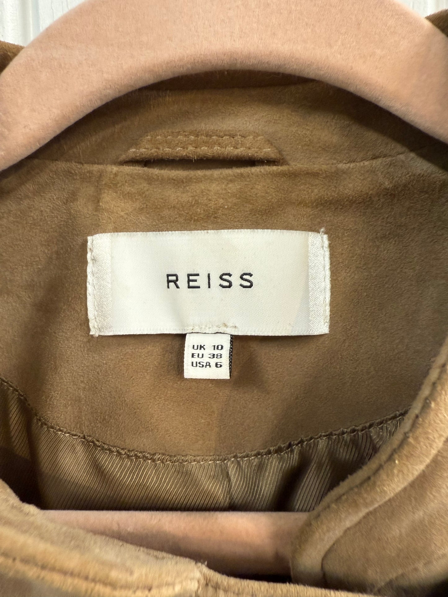 Reiss Suede Biker Jacket – UK 10